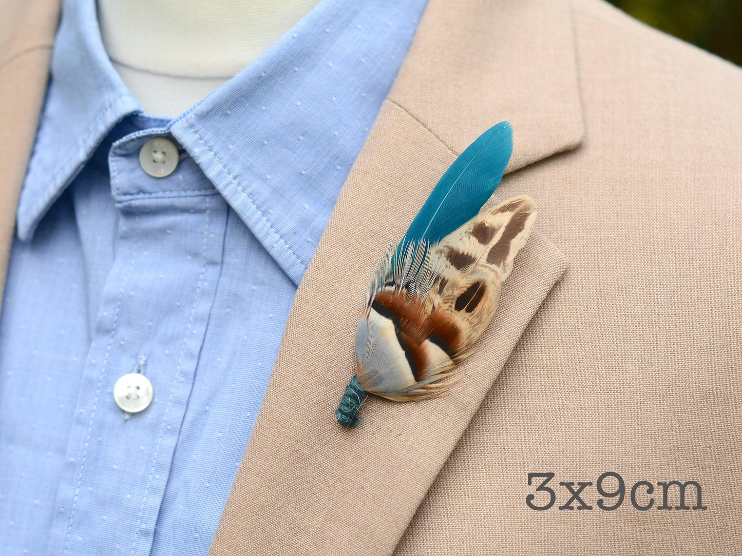 Feather Hair Clip in Teal Partridge and Pheasant | Pheasant Feather Fascinator | Feather Headpiece | Bridesmaid Hair Clip