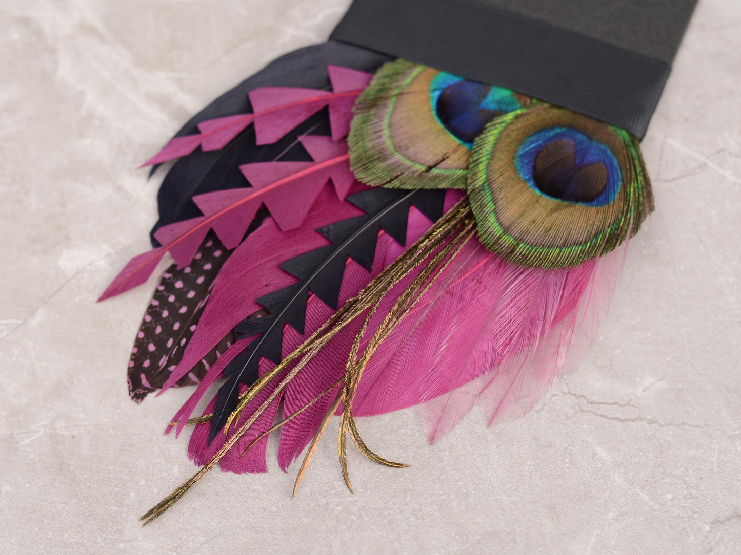 Plum Purple and Peacock Feather Pocket Square No.214 | Suit Accessory | Feather Neck Tie | Grooms Outfit | Groomsmen Gift