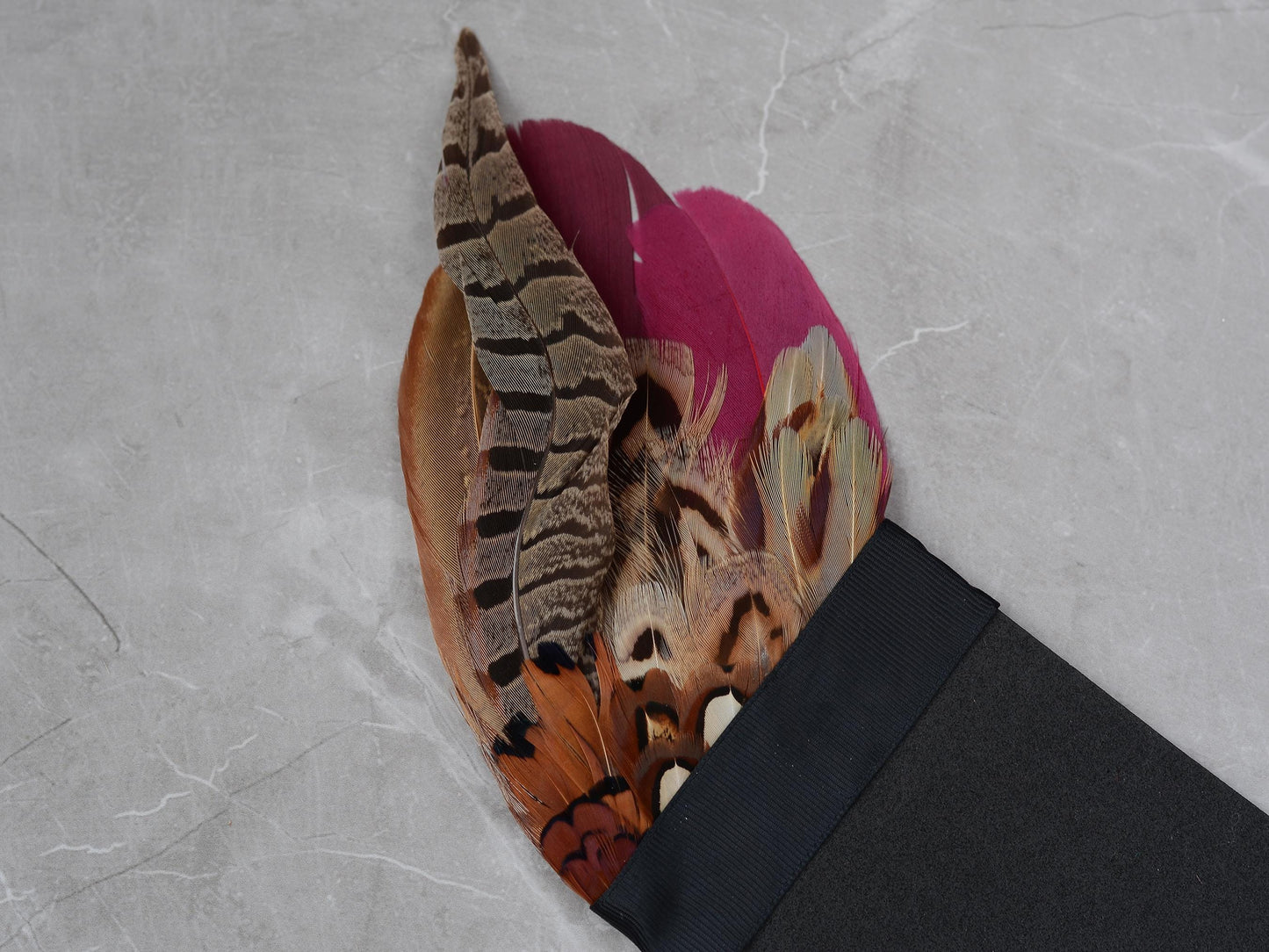 Burgundy and Copper Pheasant Feather Pocket Square No.199 | Suit Accessory | Feather Neck Tie | Grooms Outfit | Groomsmen Gift