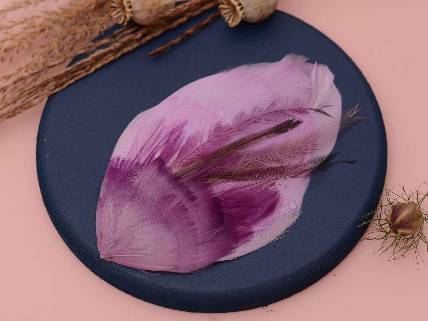 Feather Hair Clip in Ombre Lilac and Purple No.21 | Purple Feather Fascinator | Lilac Feather Headpiece | Wedding Fascinator | Bridal