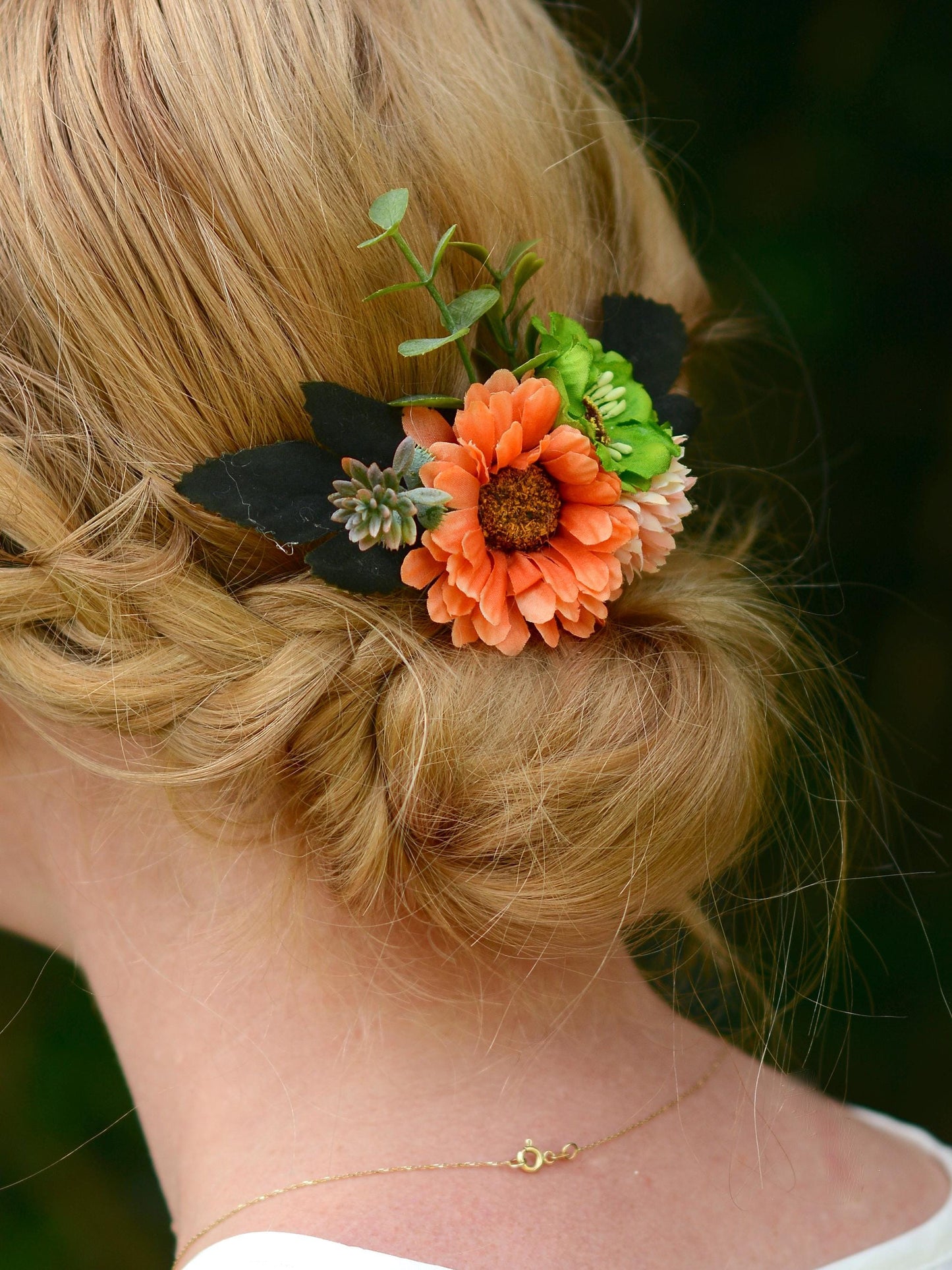 Orange Marigold Hair Clip | Orange Flower Hair Clip | Orange Hair Clip | Bridesmaids Hair Clip | Bridal Hair Clip