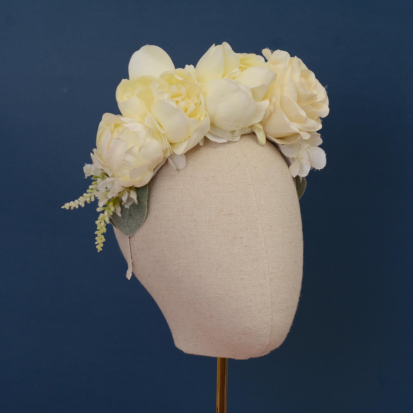 Ivy - Ivory Bridal Flower Headband | Bridal Flower Crown | Bridal Headpiece | Floral Headpiece | Festival Headpiece | Ivory Flower Crown