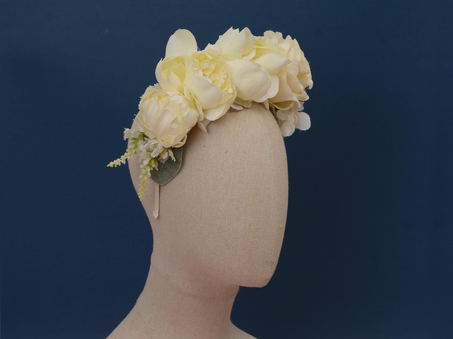 Ivy - Ivory Bridal Flower Headband | Bridal Flower Crown | Bridal Headpiece | Floral Headpiece | Festival Headpiece | Ivory Flower Crown