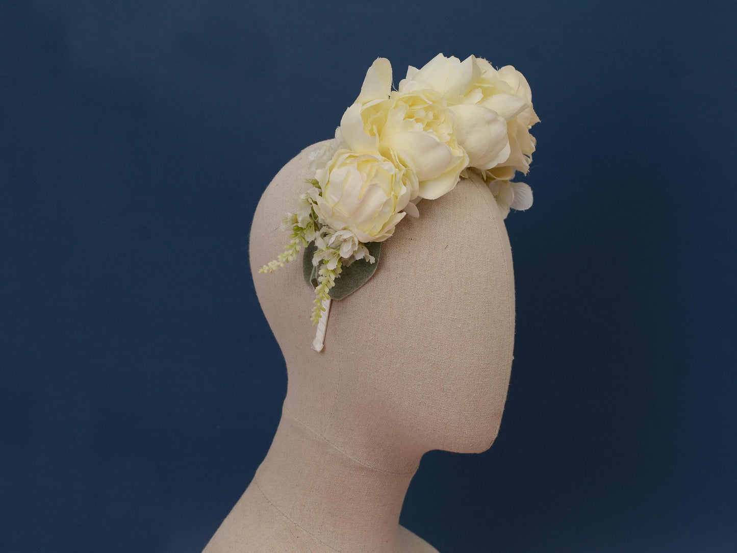 Ivy - Ivory Bridal Flower Headband | Bridal Flower Crown | Bridal Headpiece | Floral Headpiece | Festival Headpiece | Ivory Flower Crown