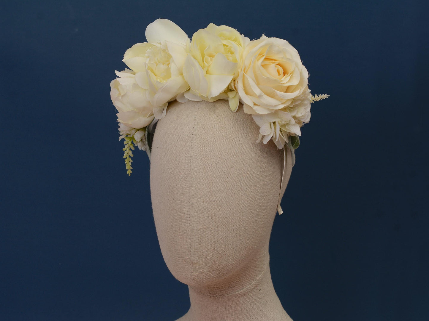 Ivy - Ivory Bridal Flower Headband | Bridal Flower Crown | Bridal Headpiece | Floral Headpiece | Festival Headpiece | Ivory Flower Crown