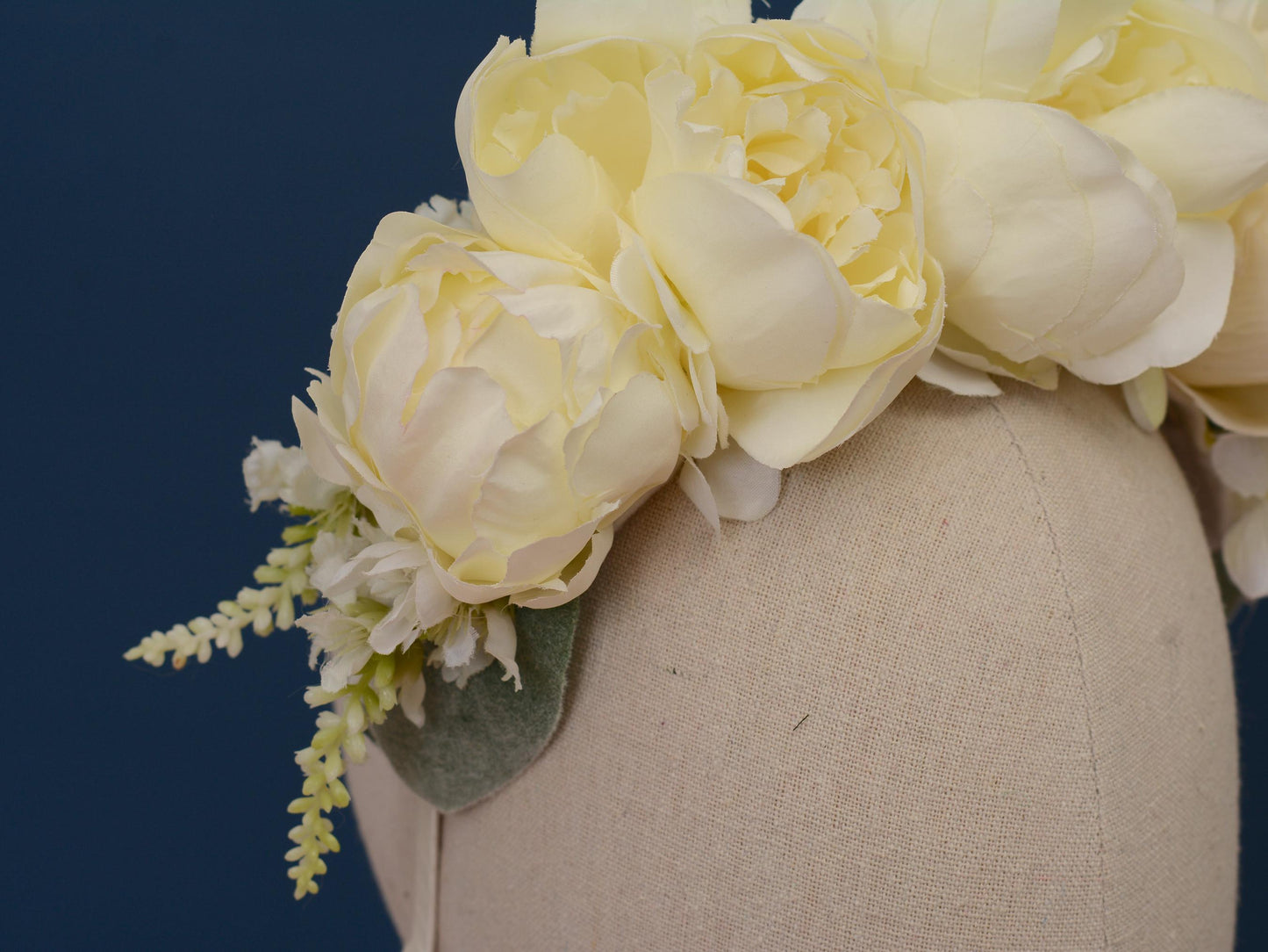Ivy - Ivory Bridal Flower Headband | Bridal Flower Crown | Bridal Headpiece | Floral Headpiece | Festival Headpiece | Ivory Flower Crown