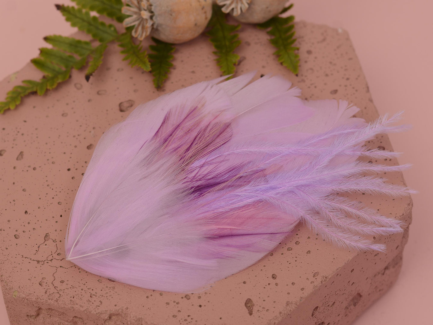 Feather Hair Clip in Pastel Lavender and Lilac | Feather Fascinator | Feather Headpiece | Bridal Hair Clip | Bridal Headpiece | Bridesmaids