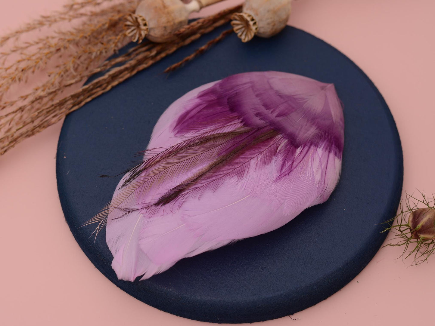 Feather Hair Clip in Ombre Lilac and Purple No.21 | Purple Feather Fascinator | Lilac Feather Headpiece | Wedding Fascinator | Bridal