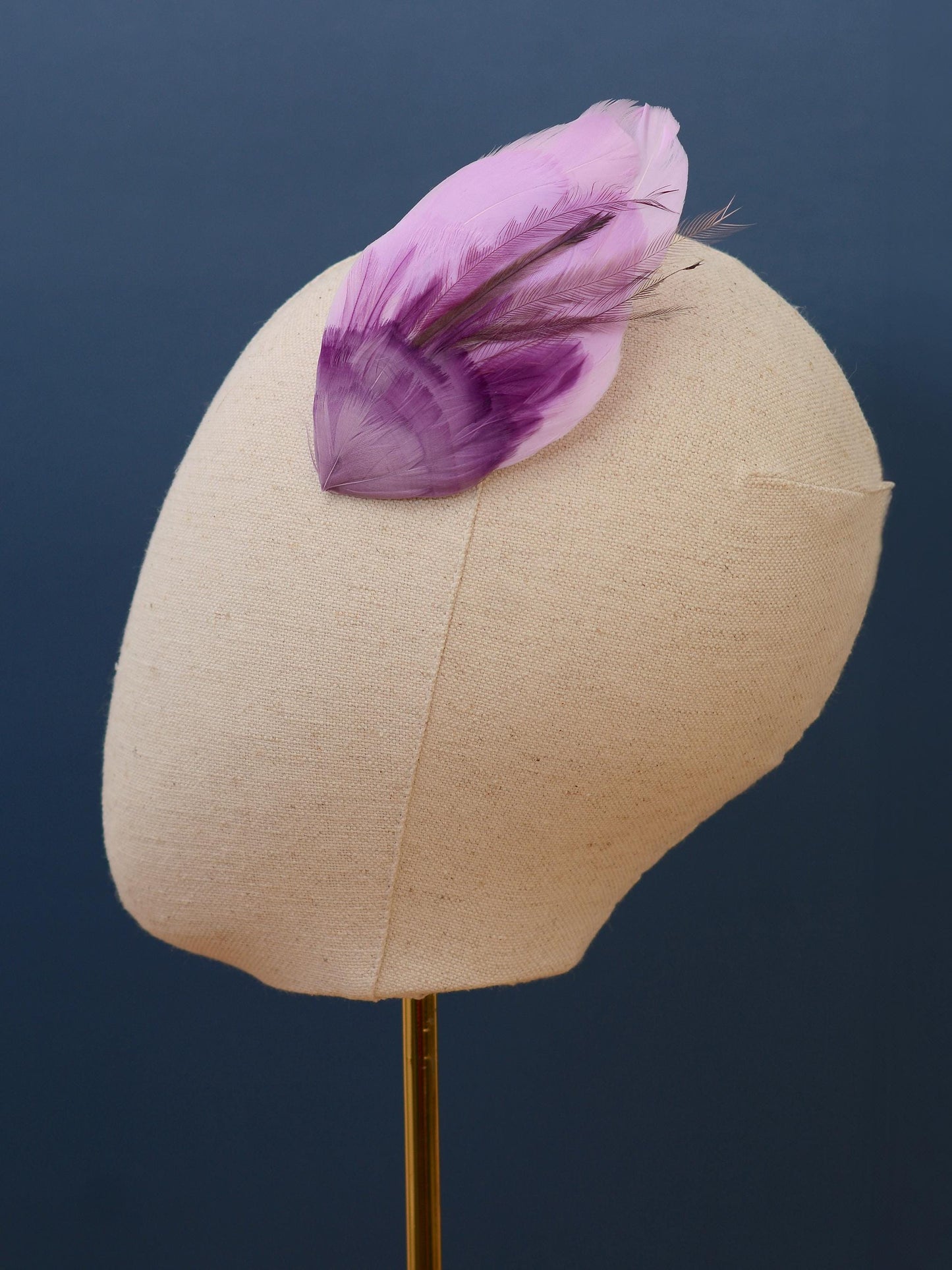 Feather Hair Clip in Ombre Lilac and Purple No.21 | Purple Feather Fascinator | Lilac Feather Headpiece | Wedding Fascinator | Bridal