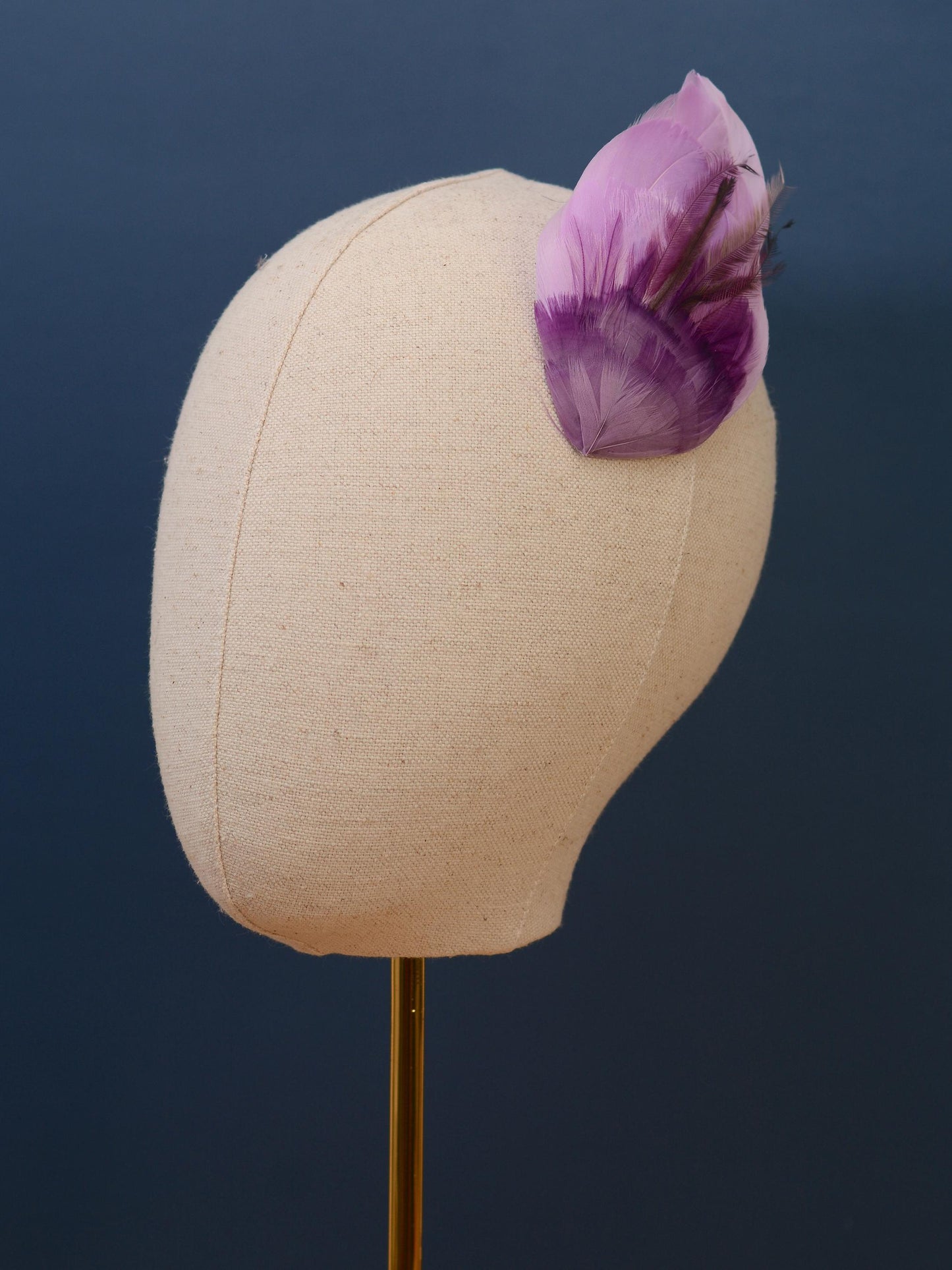 Feather Hair Clip in Ombre Lilac and Purple No.21 | Purple Feather Fascinator | Lilac Feather Headpiece | Wedding Fascinator | Bridal