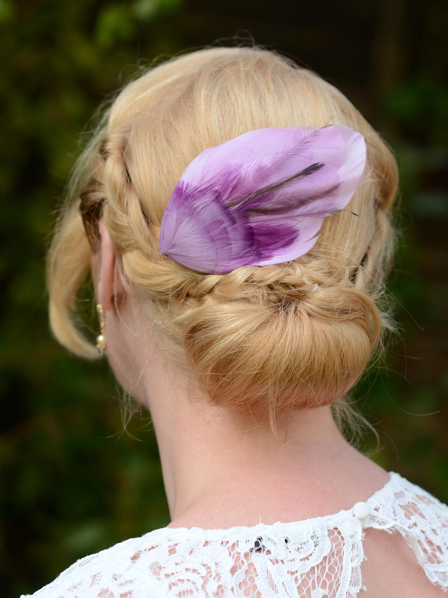 Feather Hair Clip in Ombre Lilac and Purple No.21 | Purple Feather Fascinator | Lilac Feather Headpiece | Wedding Fascinator | Bridal