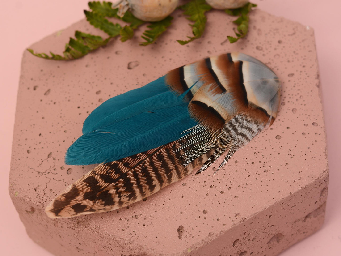 Feather Hair Clip in Teal Partridge and Pheasant | Pheasant Feather Fascinator | Feather Headpiece | Bridesmaid Hair Clip