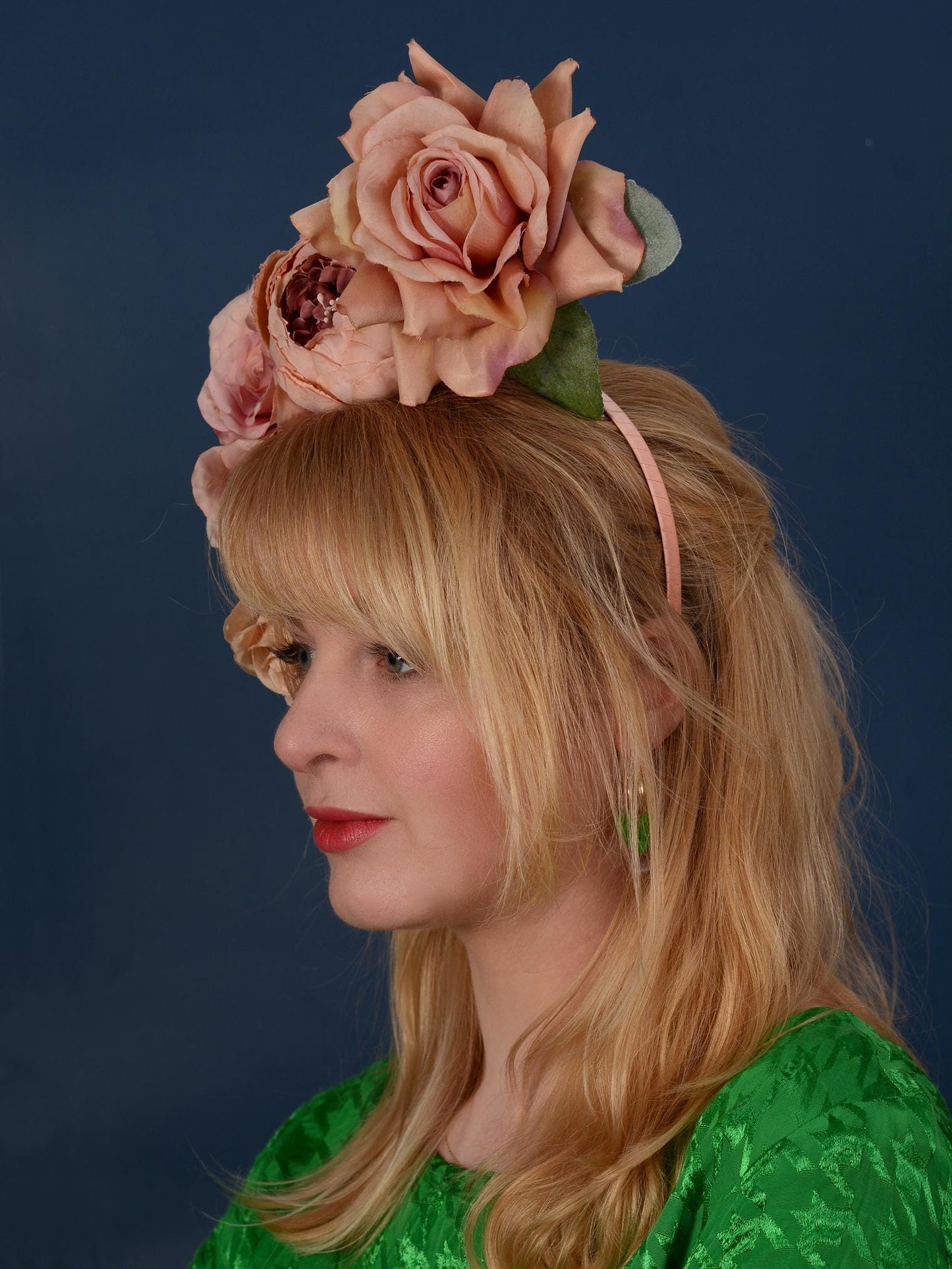 Floating Blush Pink Ombre Roses Headpiece | Flower Crown | Flower Headband | Wedding Headpiece | Races Headpiece