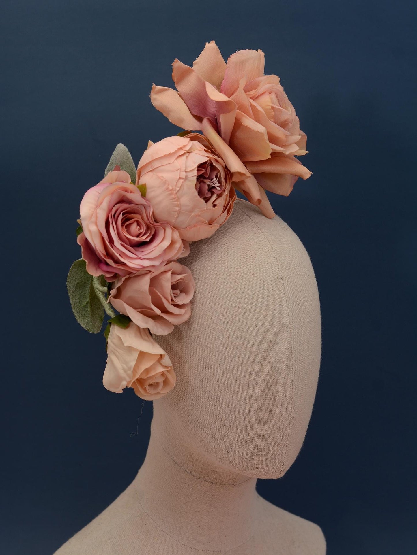 Floating Blush Pink Ombre Roses Headpiece | Flower Crown | Flower Headband | Wedding Headpiece | Races Headpiece