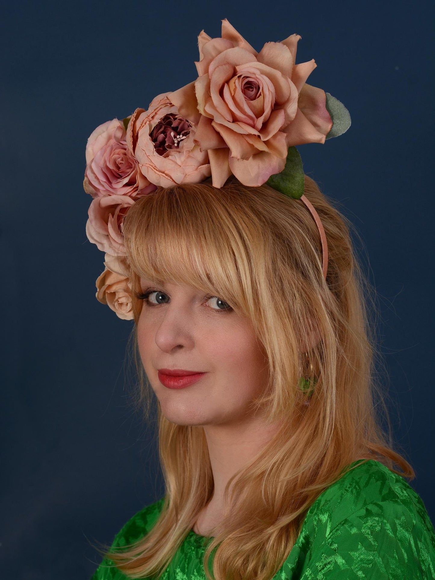 Floating Blush Pink Ombre Roses Headpiece | Flower Crown | Flower Headband | Wedding Headpiece | Races Headpiece