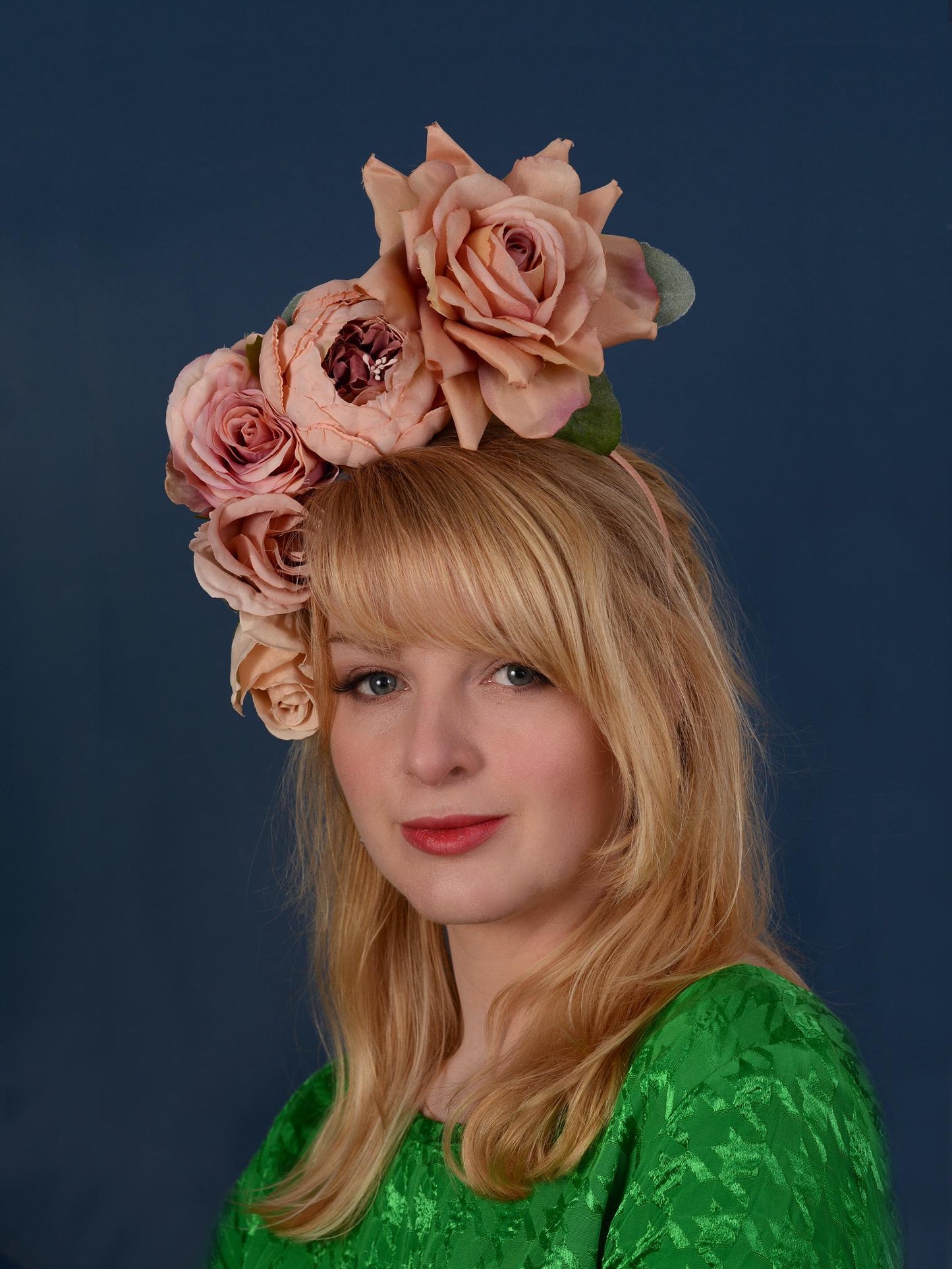 Floating Blush Pink Ombre Roses Headpiece | Flower Crown | Flower Headband | Wedding Headpiece | Races Headpiece