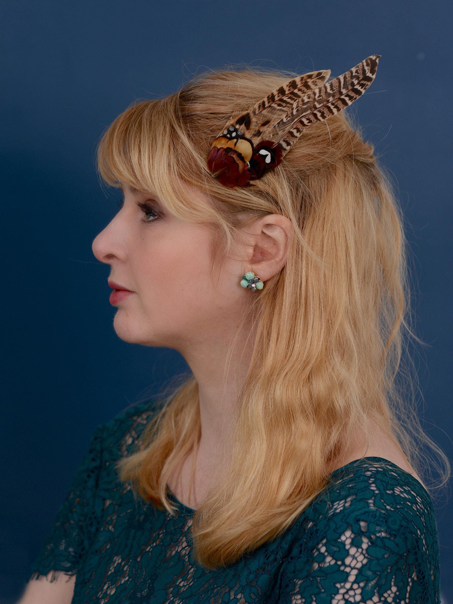 Pheasant Feather Hair Clip | Pheasant Feather Fascinator | Feather Headpiece | Bridesmaid Hair Clip | Wedding Fascinator