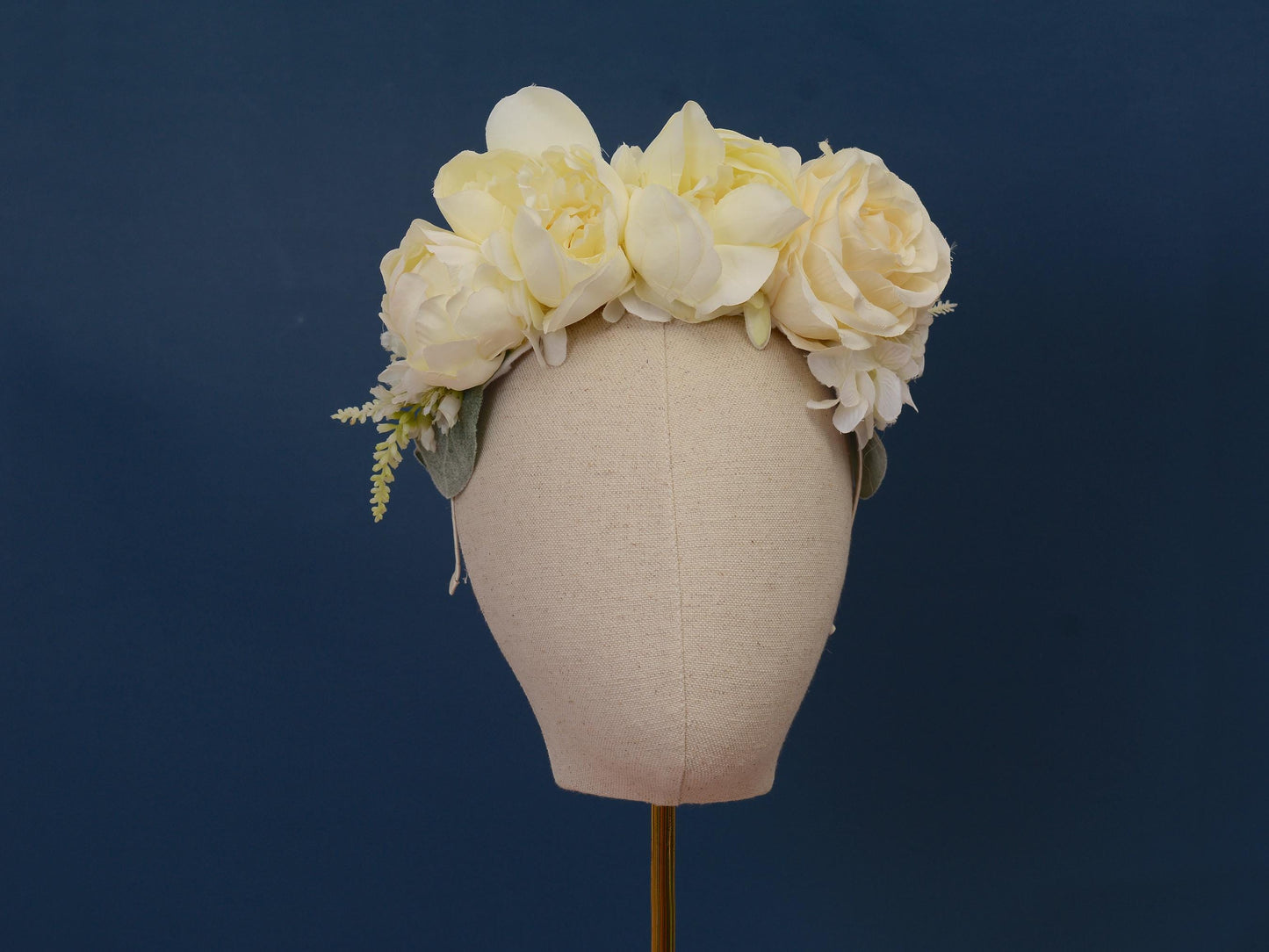 Ivy - Ivory Bridal Flower Headband | Bridal Flower Crown | Bridal Headpiece | Floral Headpiece | Festival Headpiece | Ivory Flower Crown