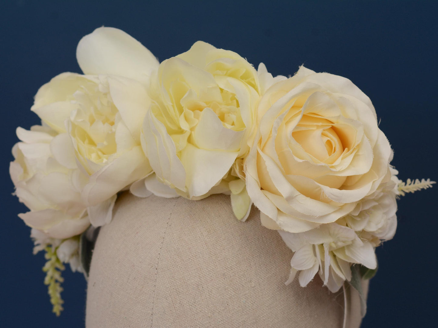 Ivy - Ivory Bridal Flower Headband | Bridal Flower Crown | Bridal Headpiece | Floral Headpiece | Festival Headpiece | Ivory Flower Crown