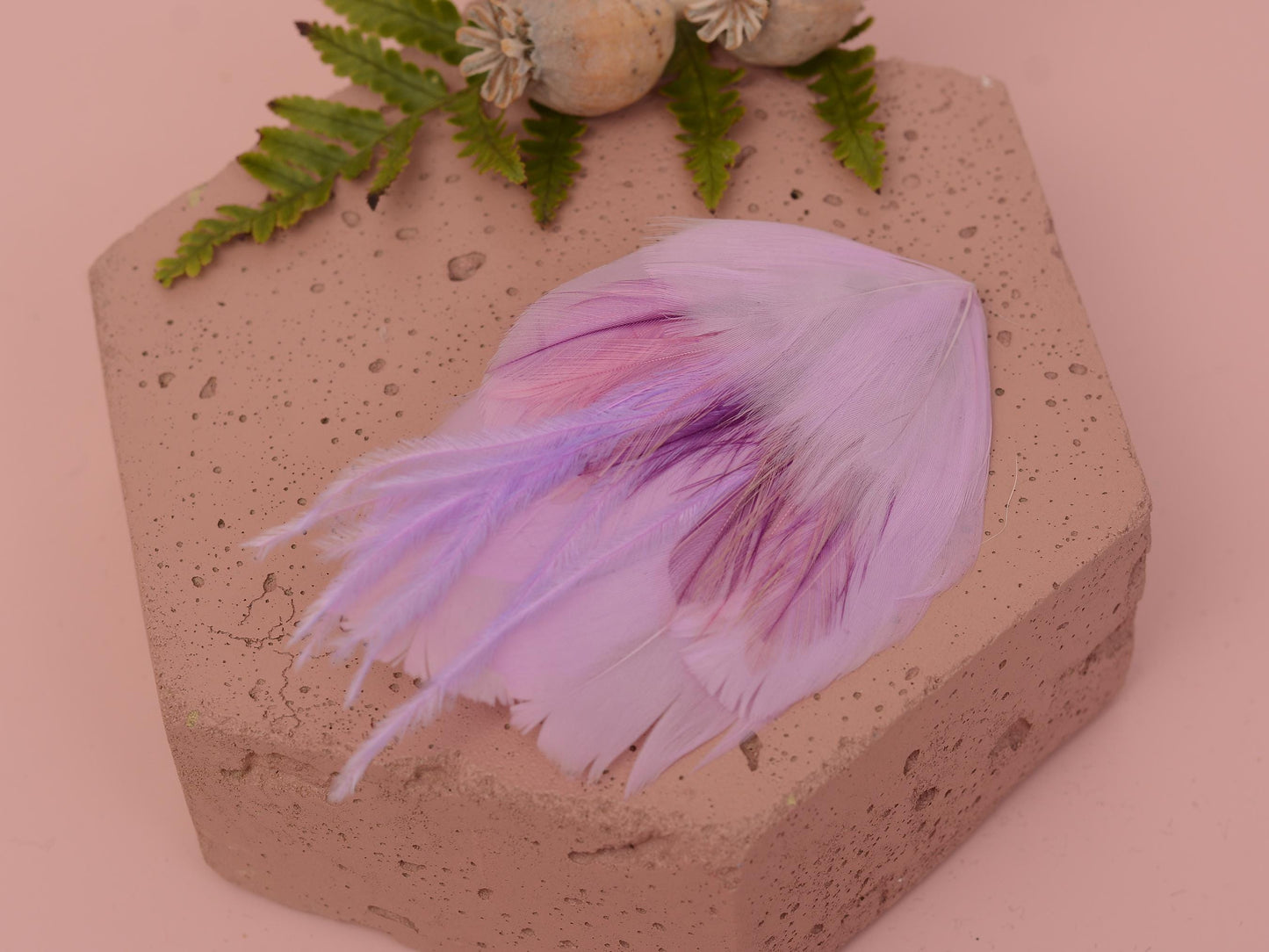 Feather Hair Clip in Pastel Lavender and Lilac | Feather Fascinator | Feather Headpiece | Bridal Hair Clip | Bridal Headpiece | Bridesmaids