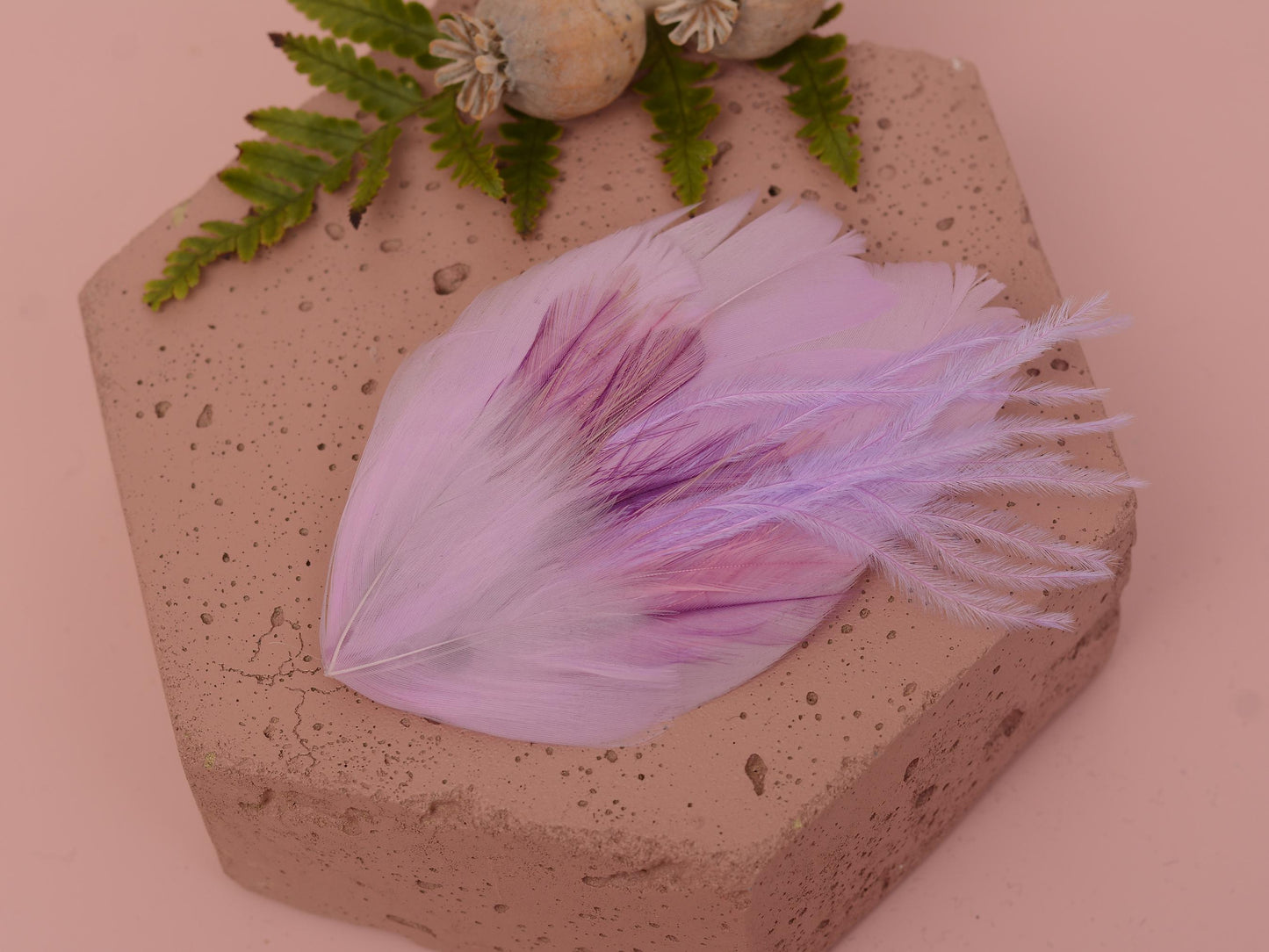 Feather Hair Clip in Pastel Lavender and Lilac | Feather Fascinator | Feather Headpiece | Bridal Hair Clip | Bridal Headpiece | Bridesmaids