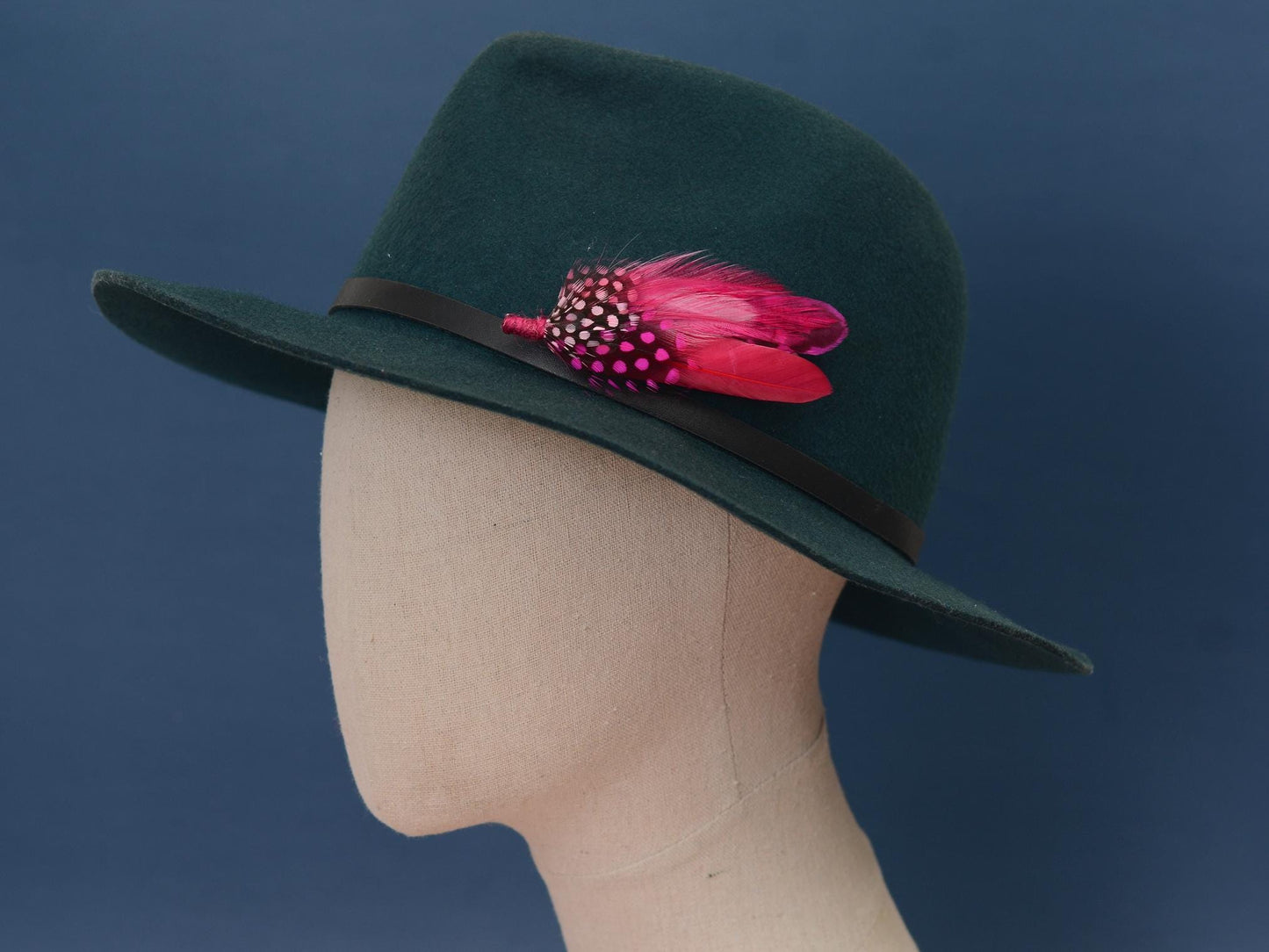 Bright Pink Feather Brooch No.121 | Feather Boutonniere | Feather Hat Pin Feather Lapel Pin