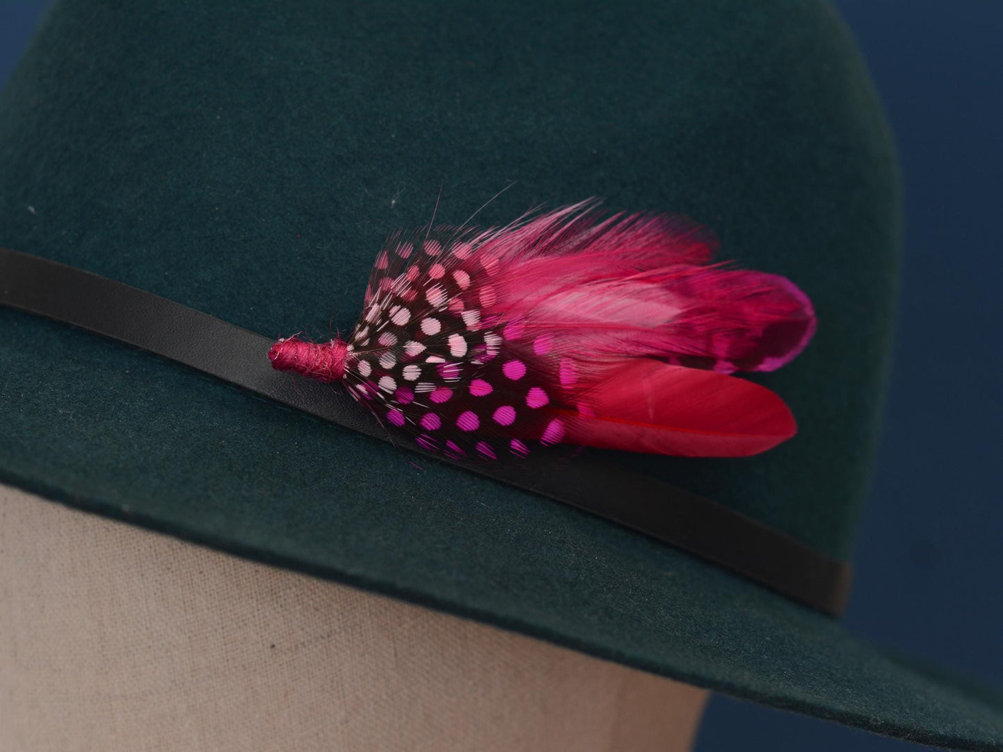 Bright Pink Feather Brooch No.121 | Feather Boutonniere | Feather Hat Pin Feather Lapel Pin
