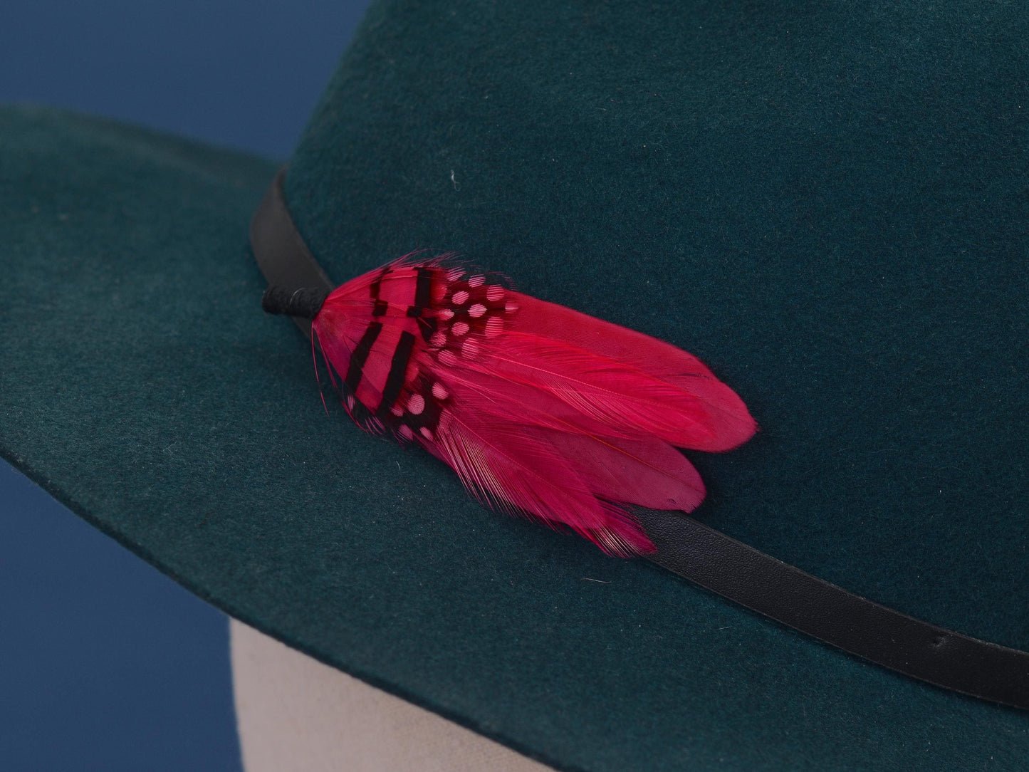 Raspberry Pink Feather Pin Small no.122 | Duck Feather Boutonniere | Feather Brooch | Feather Hat Pin