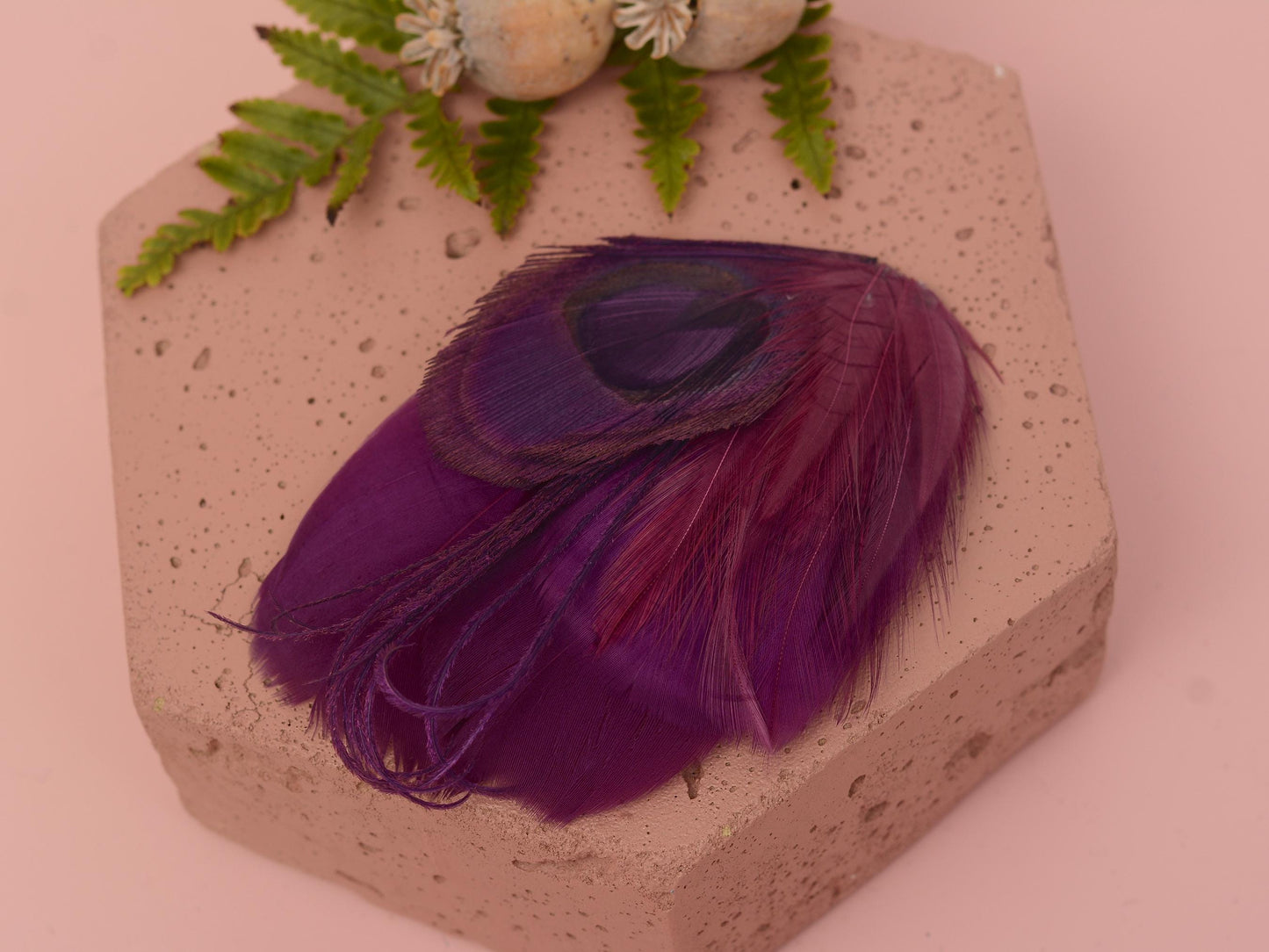Purple Peacock Feather Hair Clip | Peacock Feather Fascinator | Wedding Fascinator | Bridal Hair Clip | Bridesmaid Hair Clip