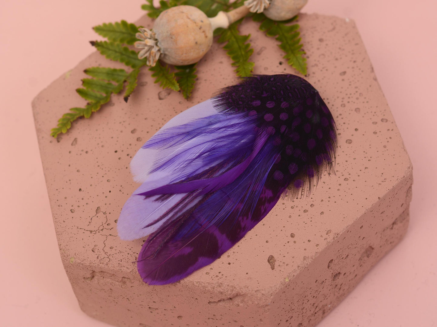 Purple Feather Hair Clip, Purple Feather Fascinator