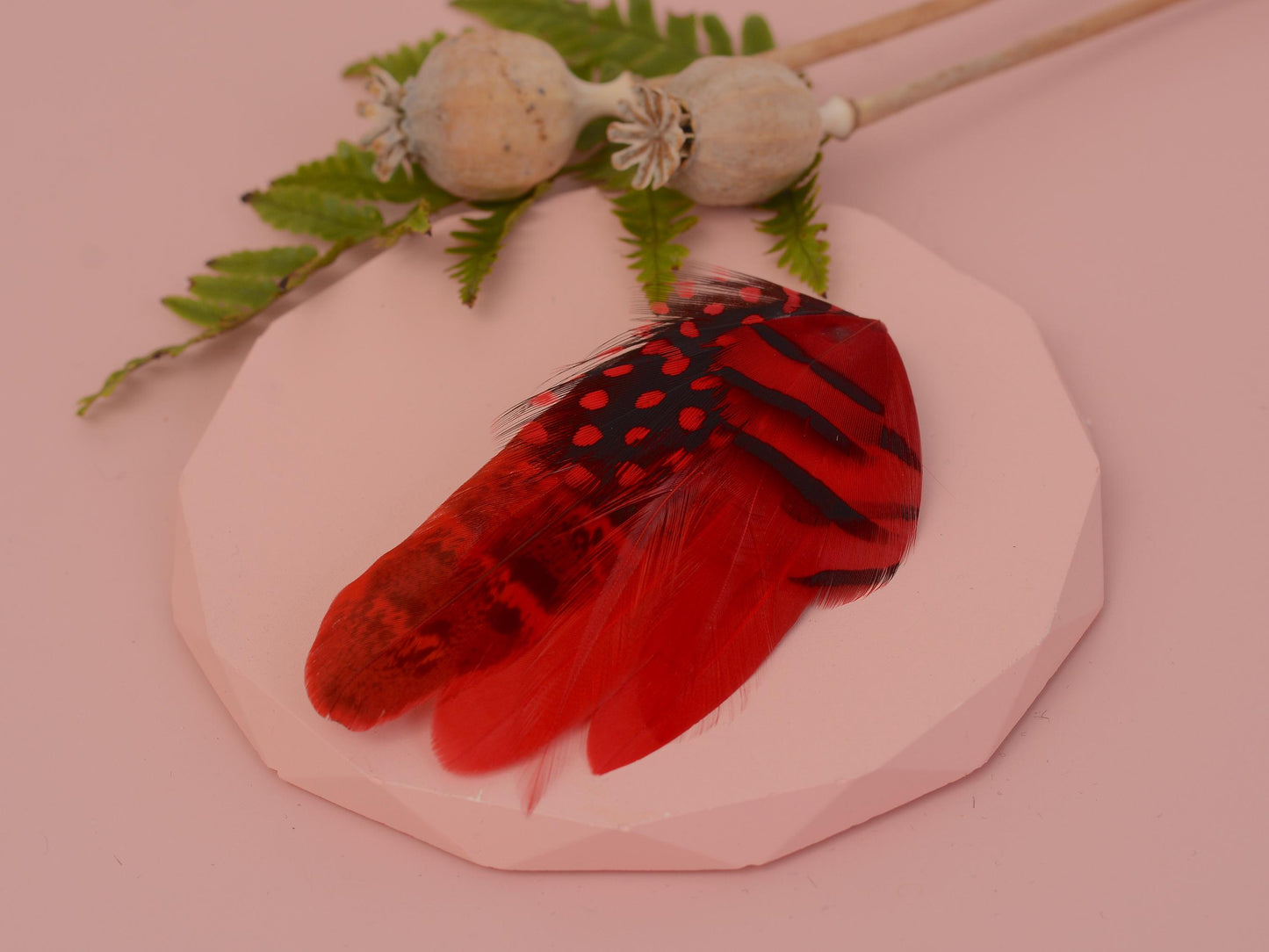 Red Feather Hair Clip | Red Feather Fascinator | Red Feather Headpiece | Red Fascinator Wedding Fascinator | Bridal Headpiece