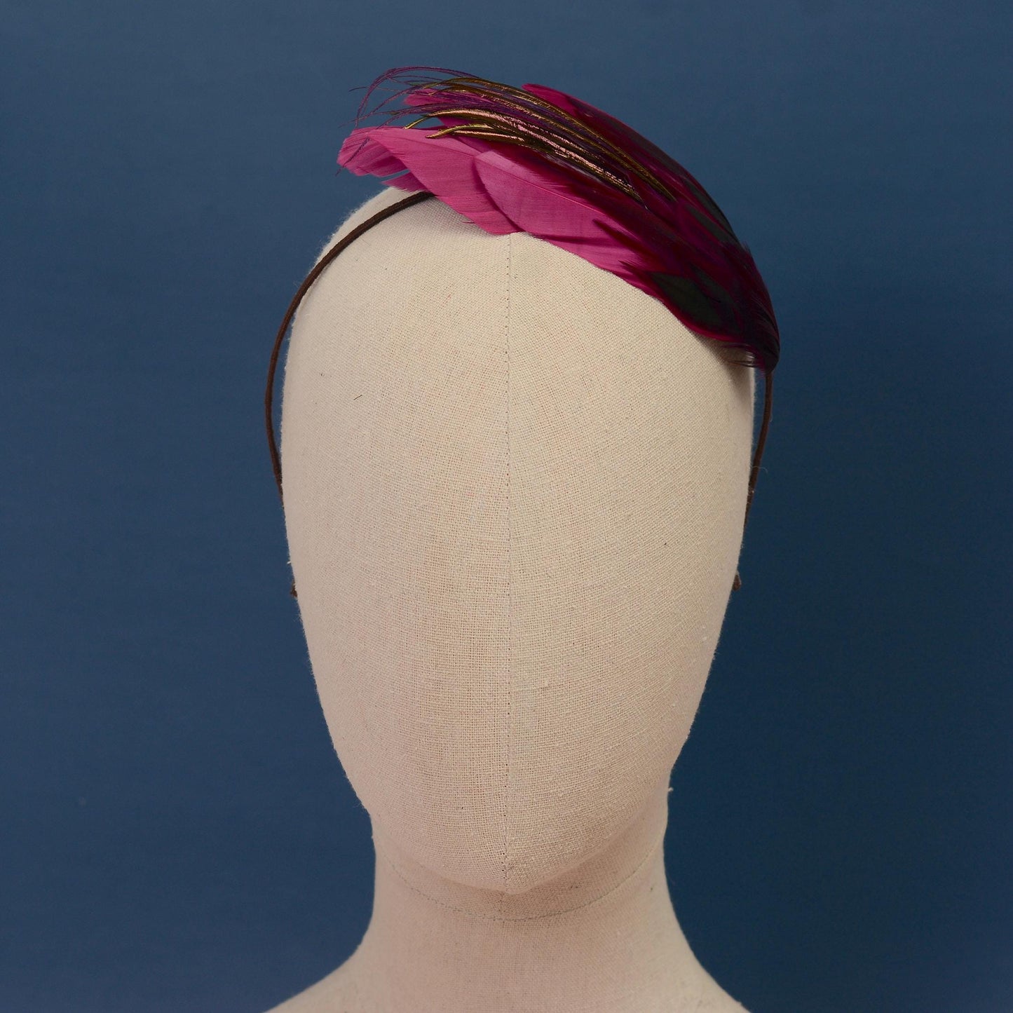 Plum Purple Feather Headband No.001 | Purple Feather Fascinator | Feather Headpiece