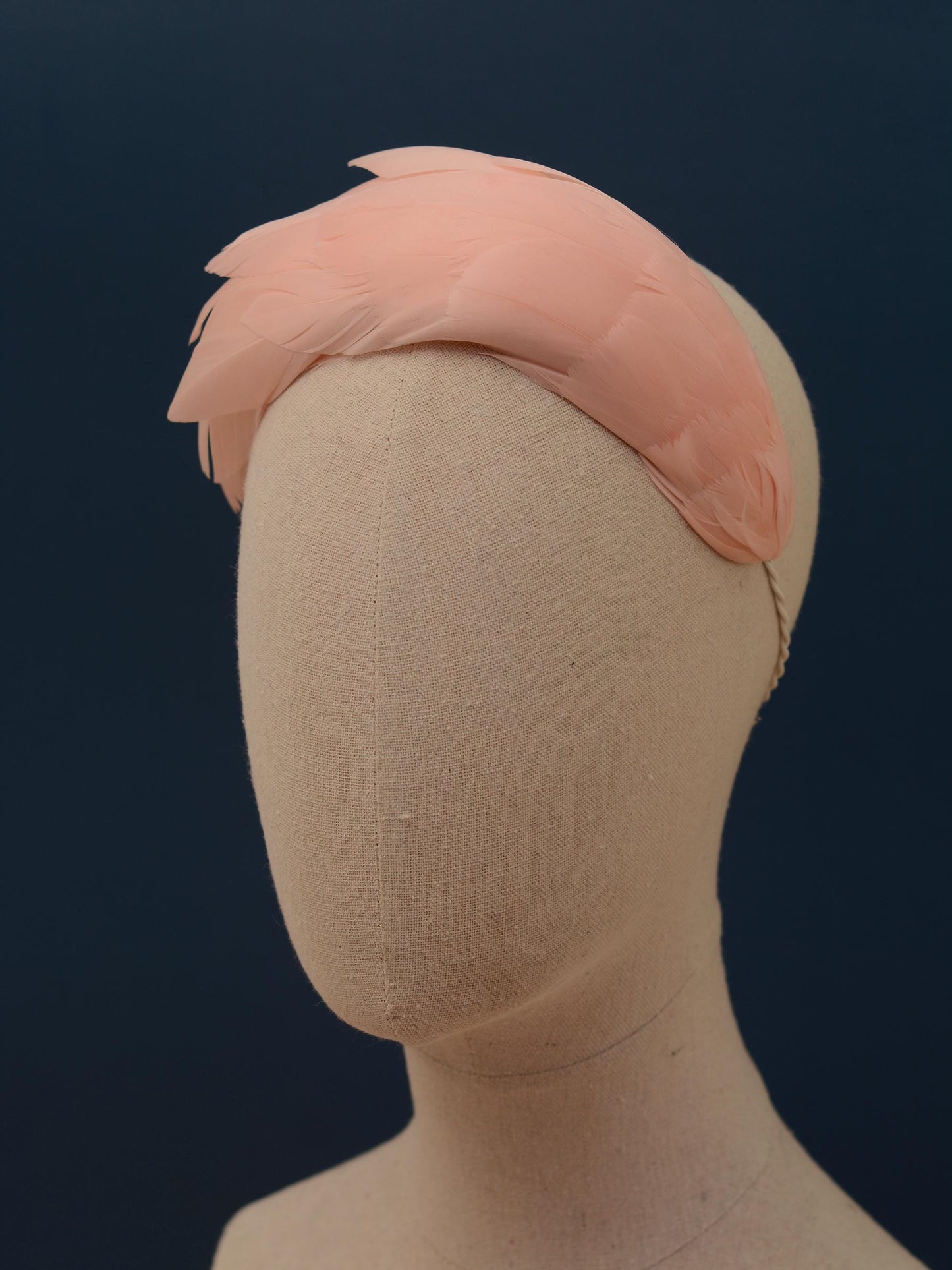 Luxury Blush Pink Goose Feather Bandeau Headband Fascinator | Feather Hat | Wedding Fascinator