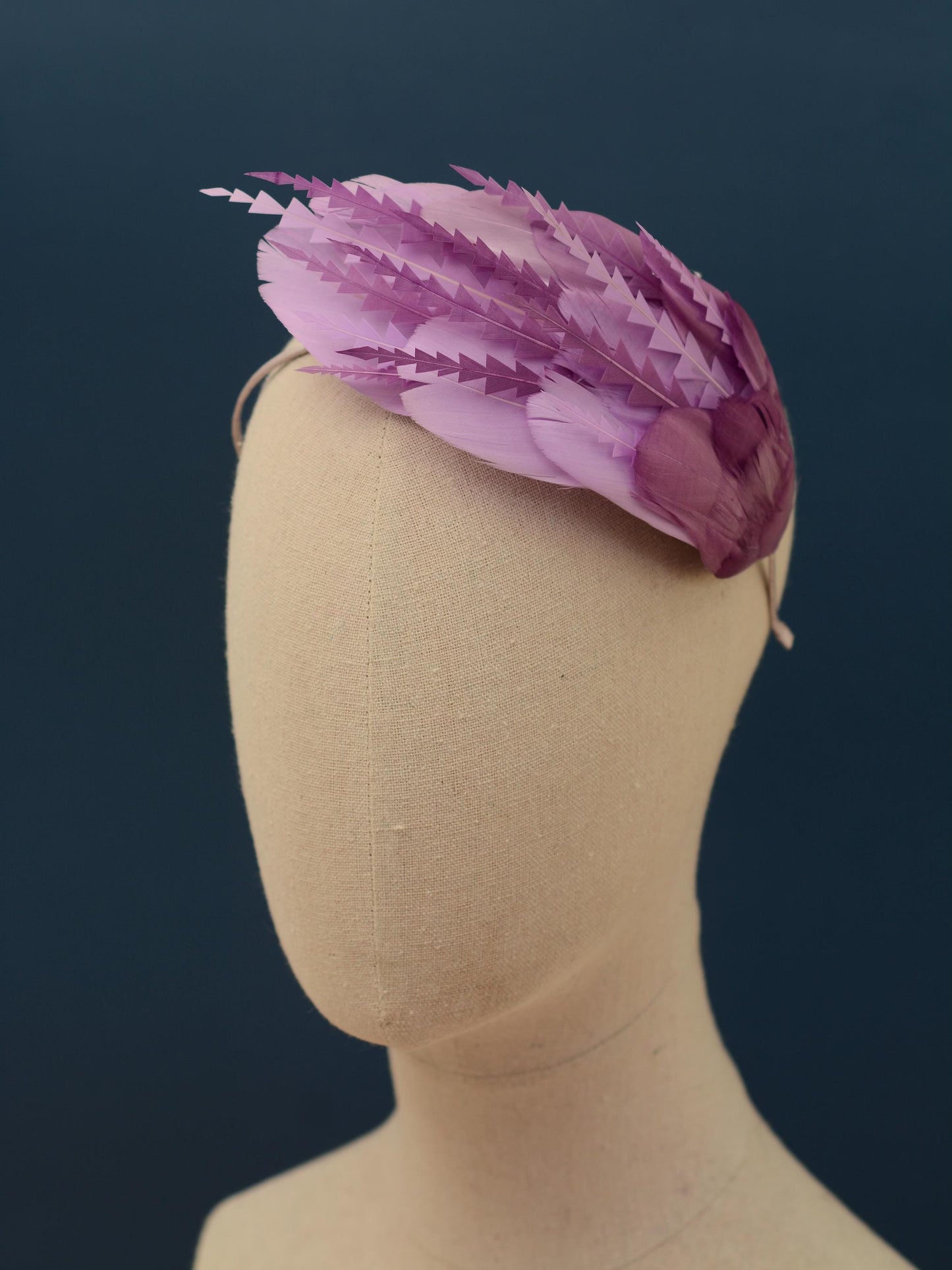 Ombre Lavender and Mauve Purple Feather Fascinator Headband No.016 | Purple Feather Headband | Purple Feather Headpiece