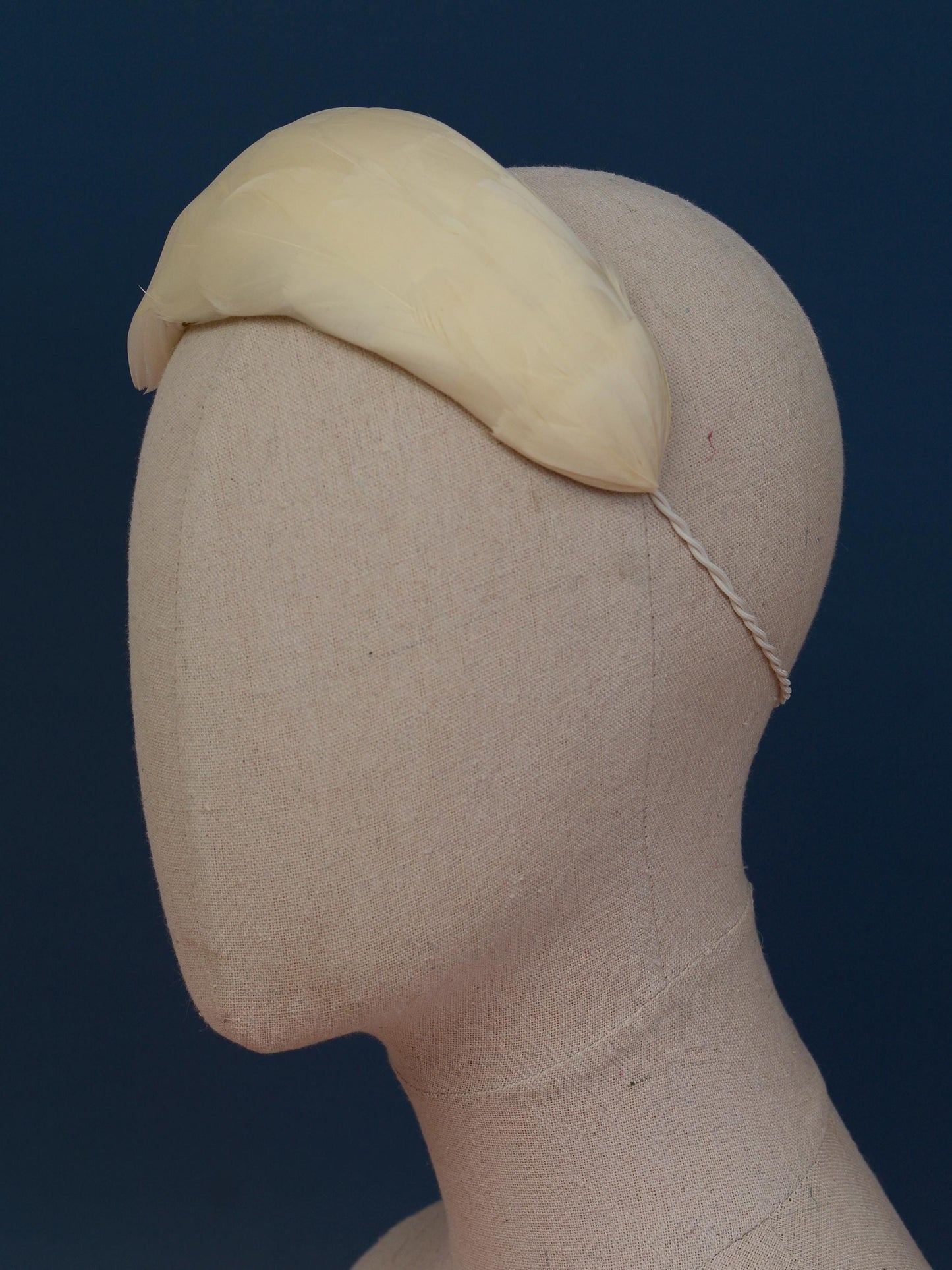 Luxury Ivory Goose Feather Bandeau Headband Fascinator | Feather Hat | Wedding Fascinator