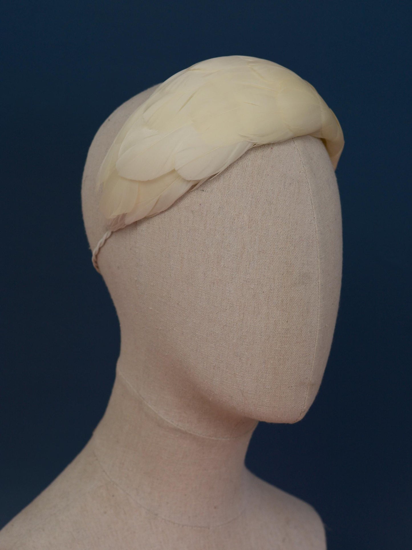 Luxury Ivory Goose Feather Bandeau Headband Fascinator | Feather Hat | Wedding Fascinator