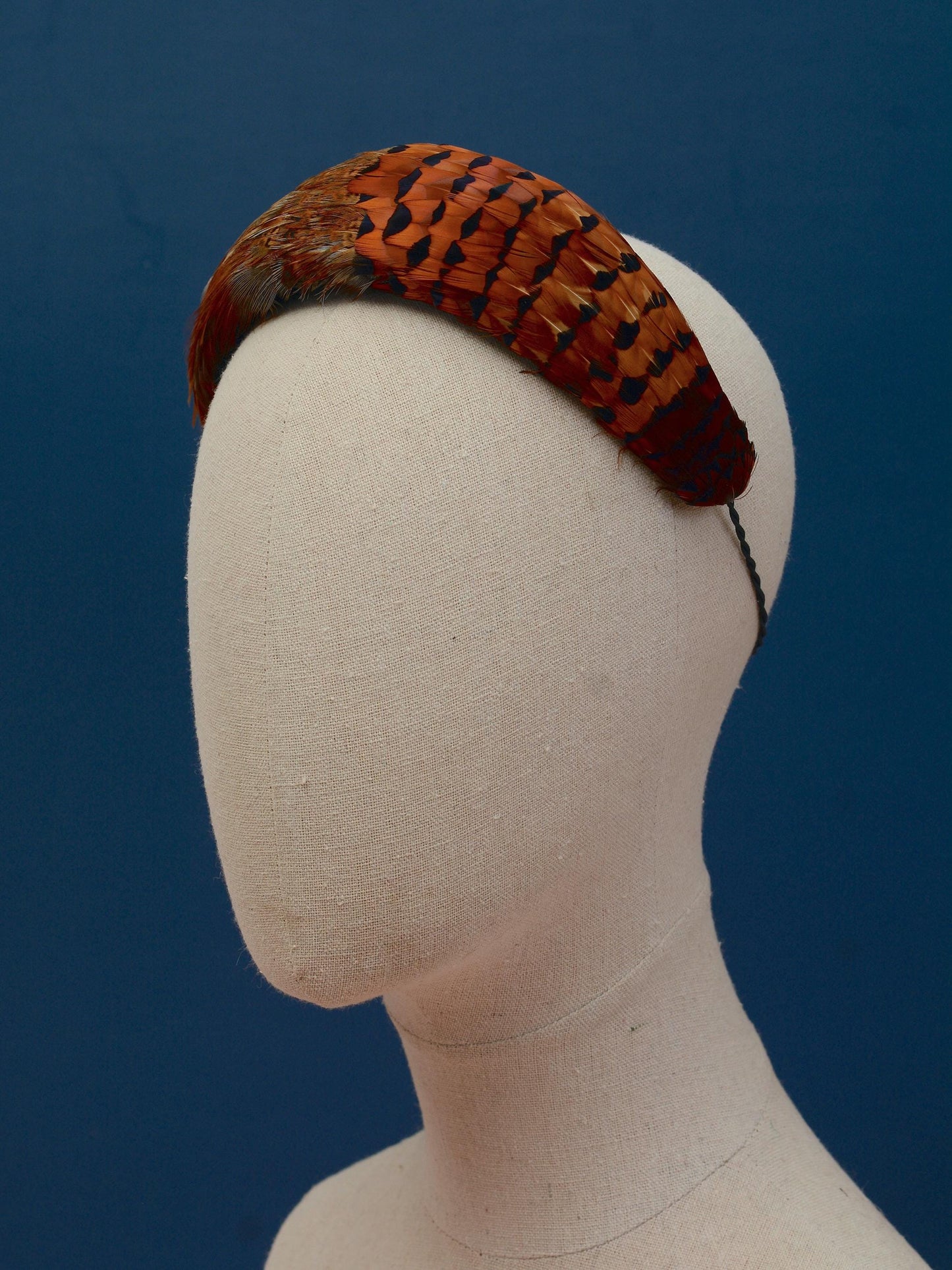 Copper Pheasant Feather Bandeau Headband Fascinator | Pheasant Feather Hat | Wedding Fascinator