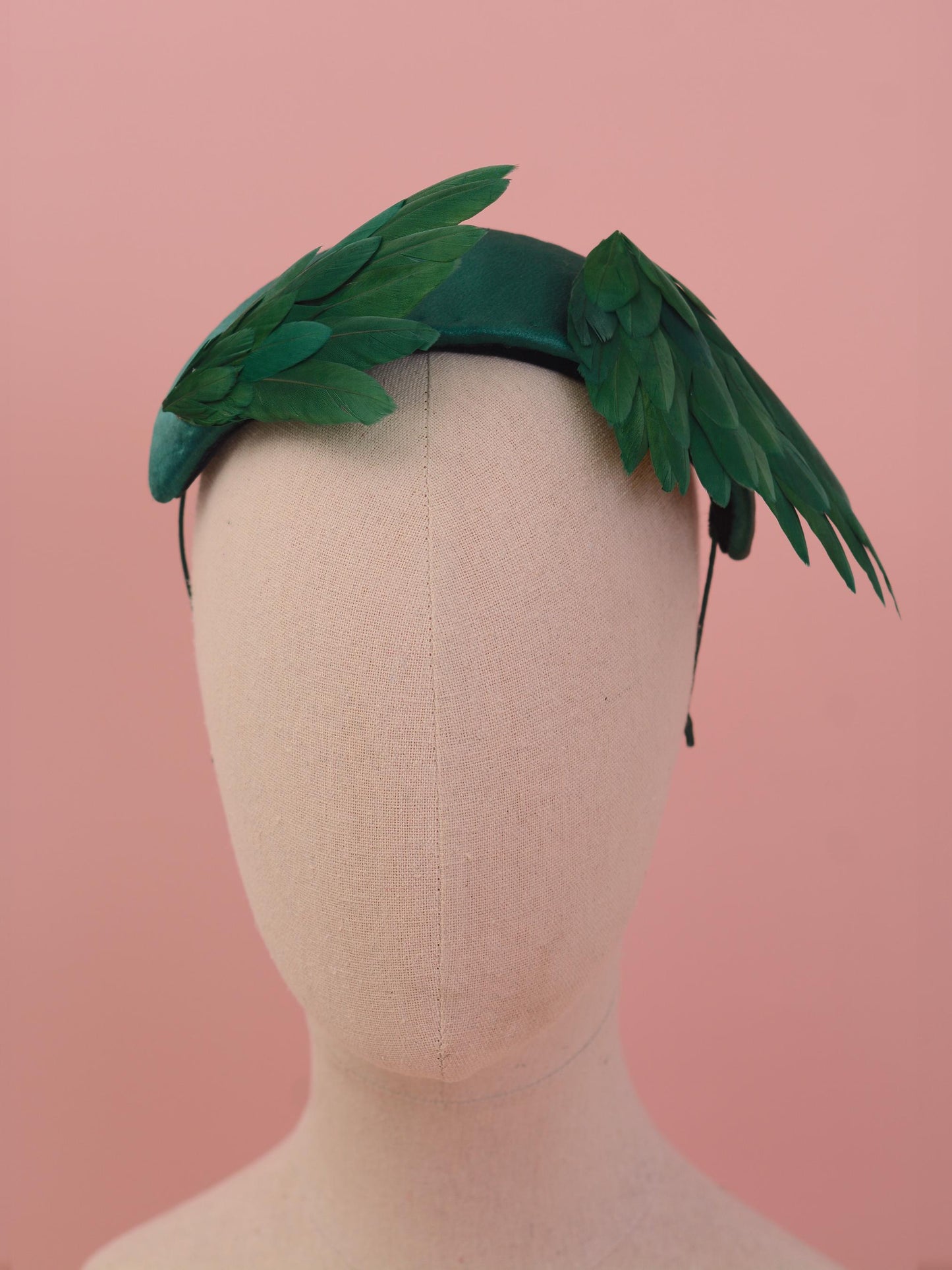Bird Wing Green Halo Bandeau Fascinator Headband