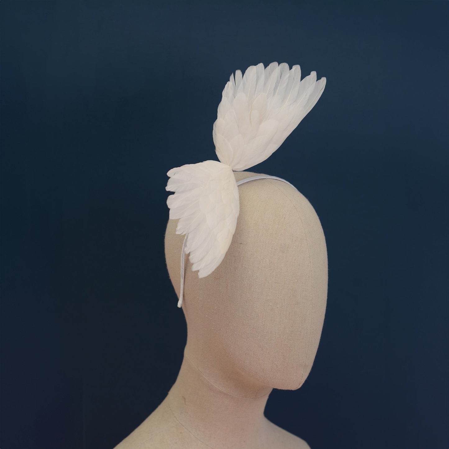 White Floating Bird Wings Headpiece Fascinator