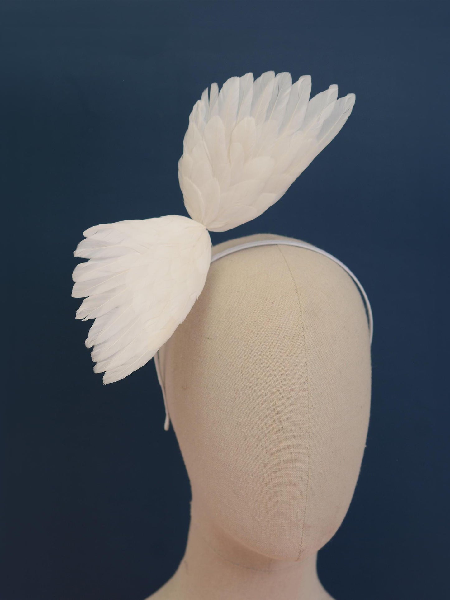 White Floating Bird Wings Headpiece Fascinator