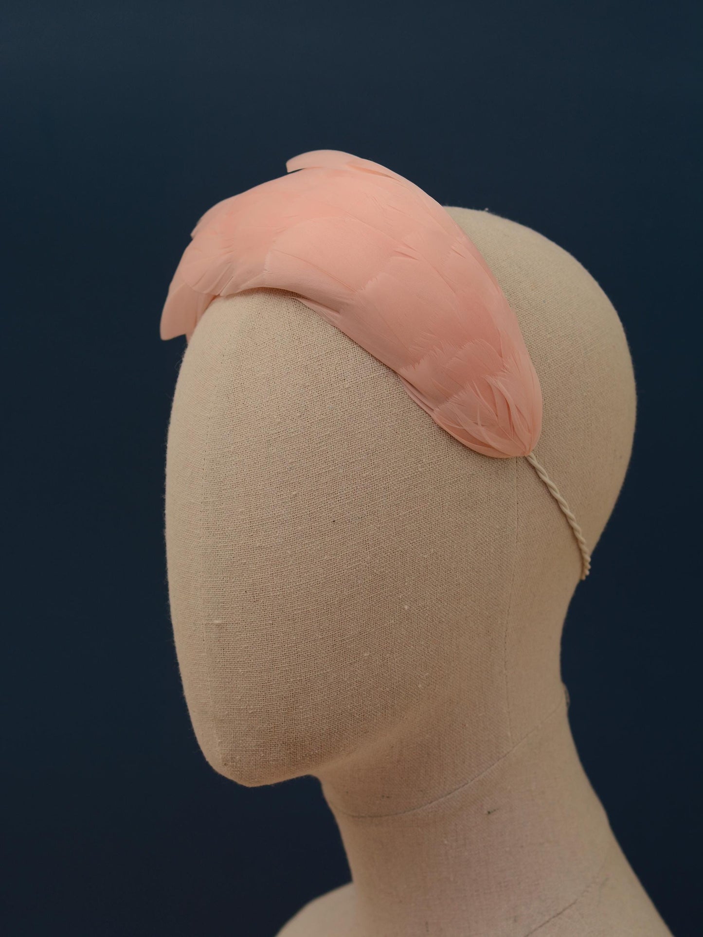 Luxury Blush Pink Goose Feather Bandeau Headband Fascinator | Feather Hat | Wedding Fascinator