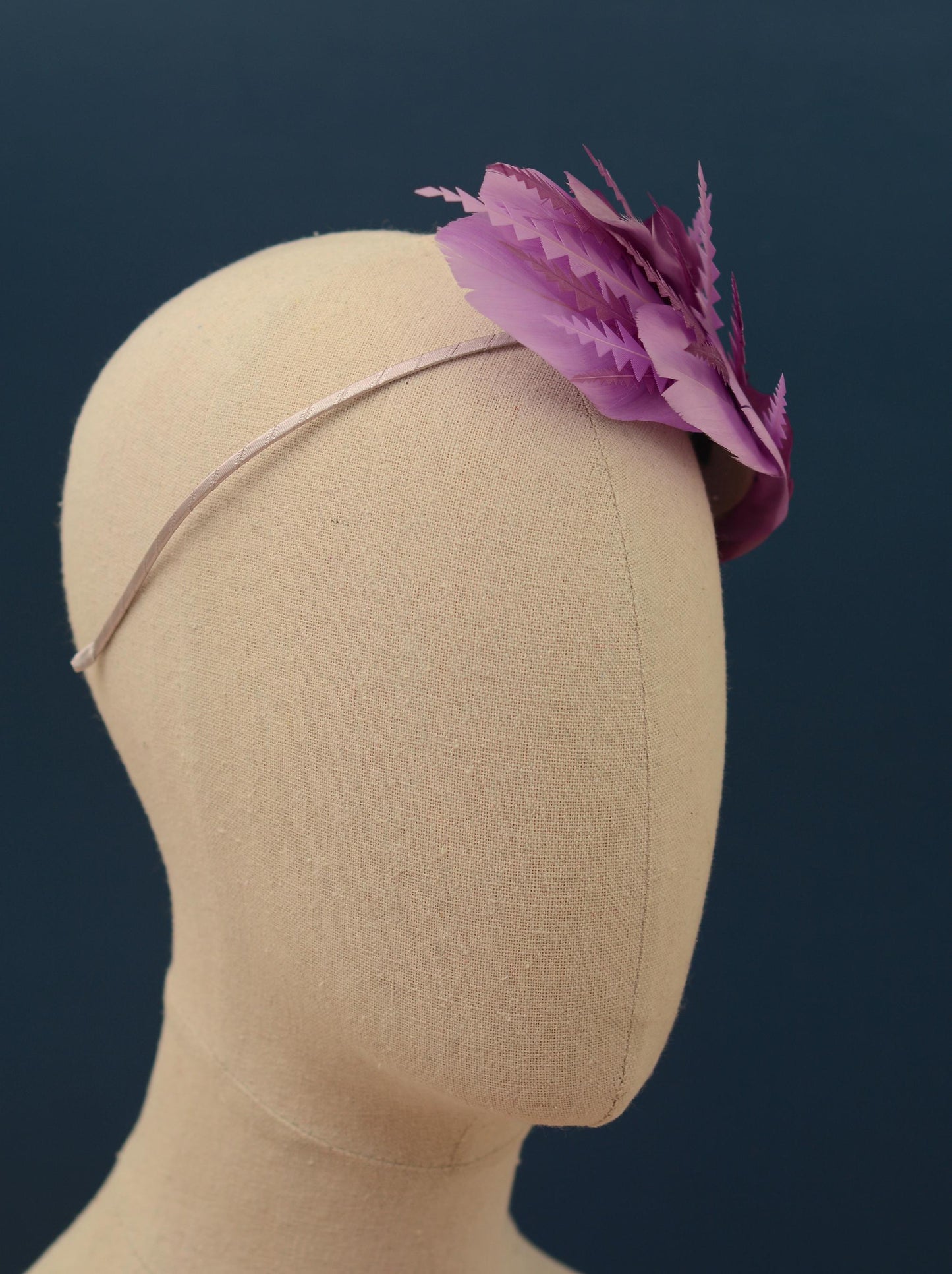Ombre Lavender and Mauve Purple Feather Fascinator Headband No.016 | Purple Feather Headband | Purple Feather Headpiece