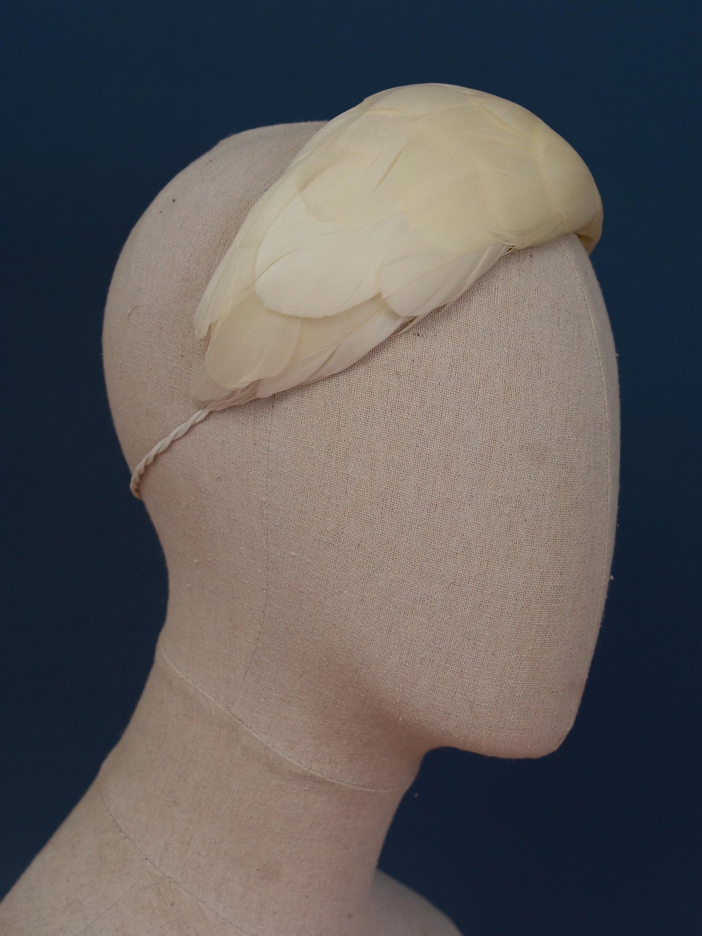 Luxury Ivory Goose Feather Bandeau Headband Fascinator | Feather Hat | Wedding Fascinator