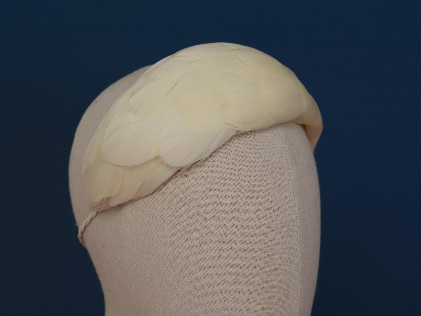 Luxury Ivory Goose Feather Bandeau Headband Fascinator | Feather Hat | Wedding Fascinator