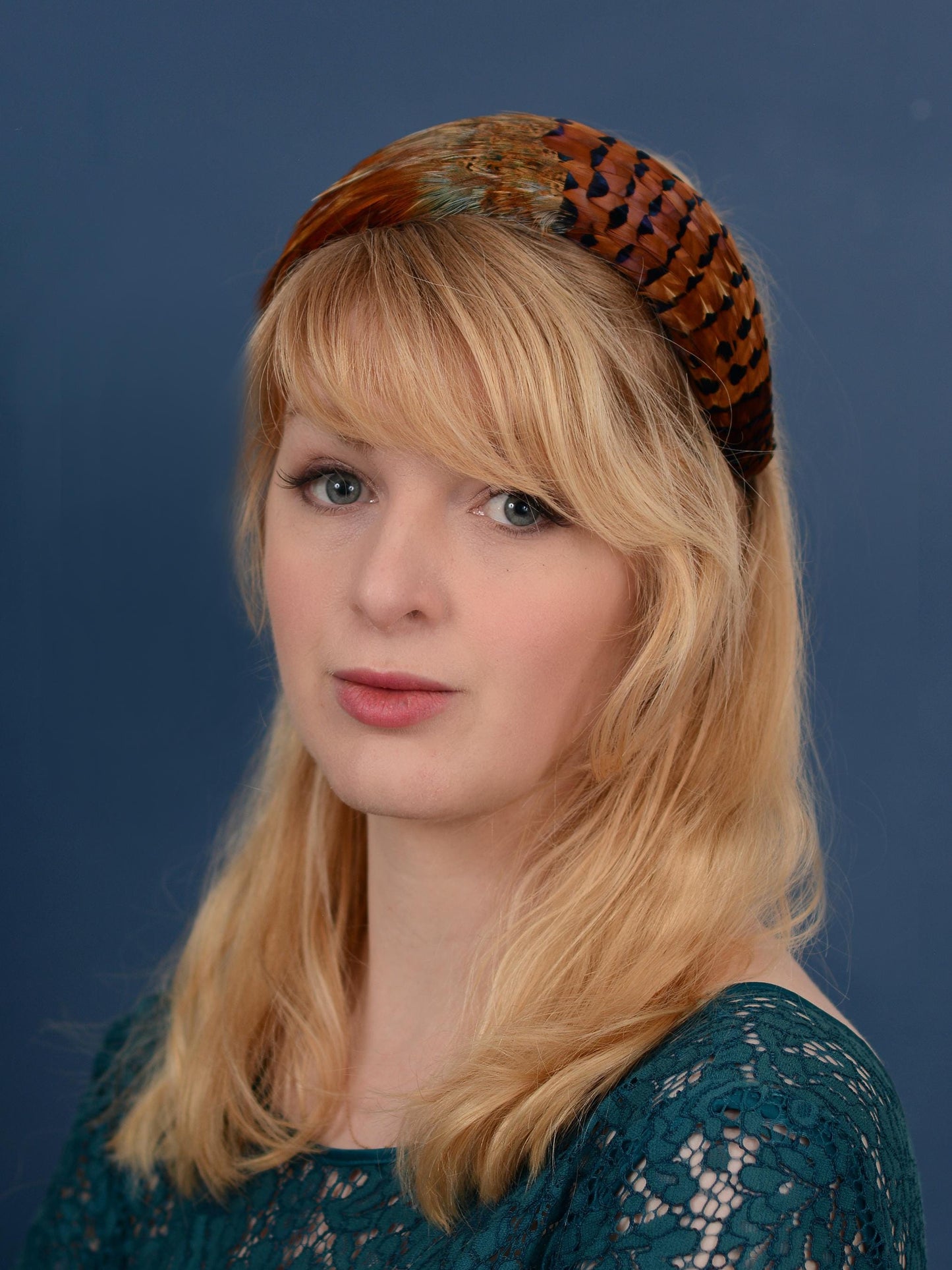 Copper Pheasant Feather Bandeau Headband Fascinator | Pheasant Feather Hat | Wedding Fascinator