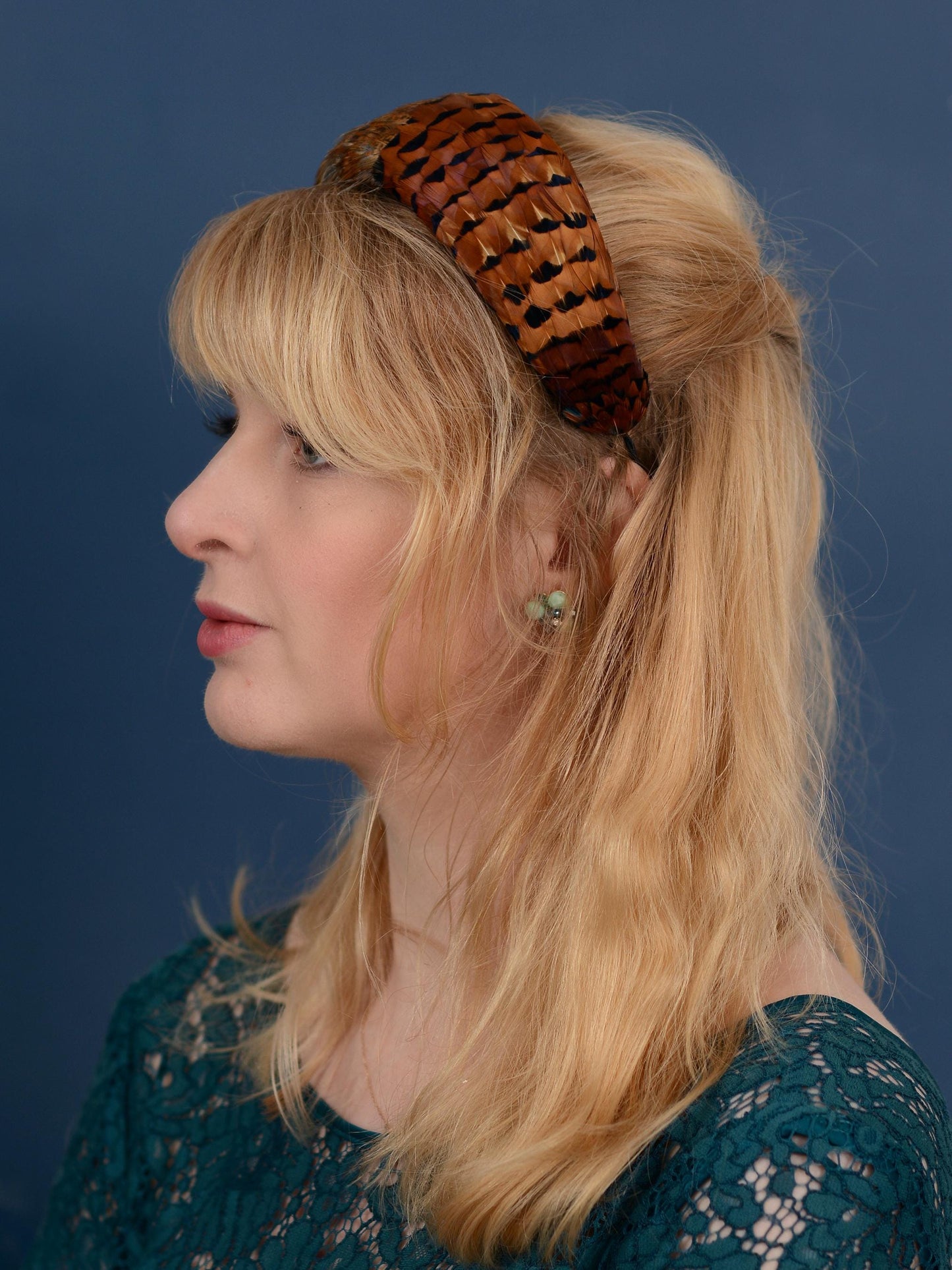 Copper Pheasant Feather Bandeau Headband Fascinator | Pheasant Feather Hat | Wedding Fascinator
