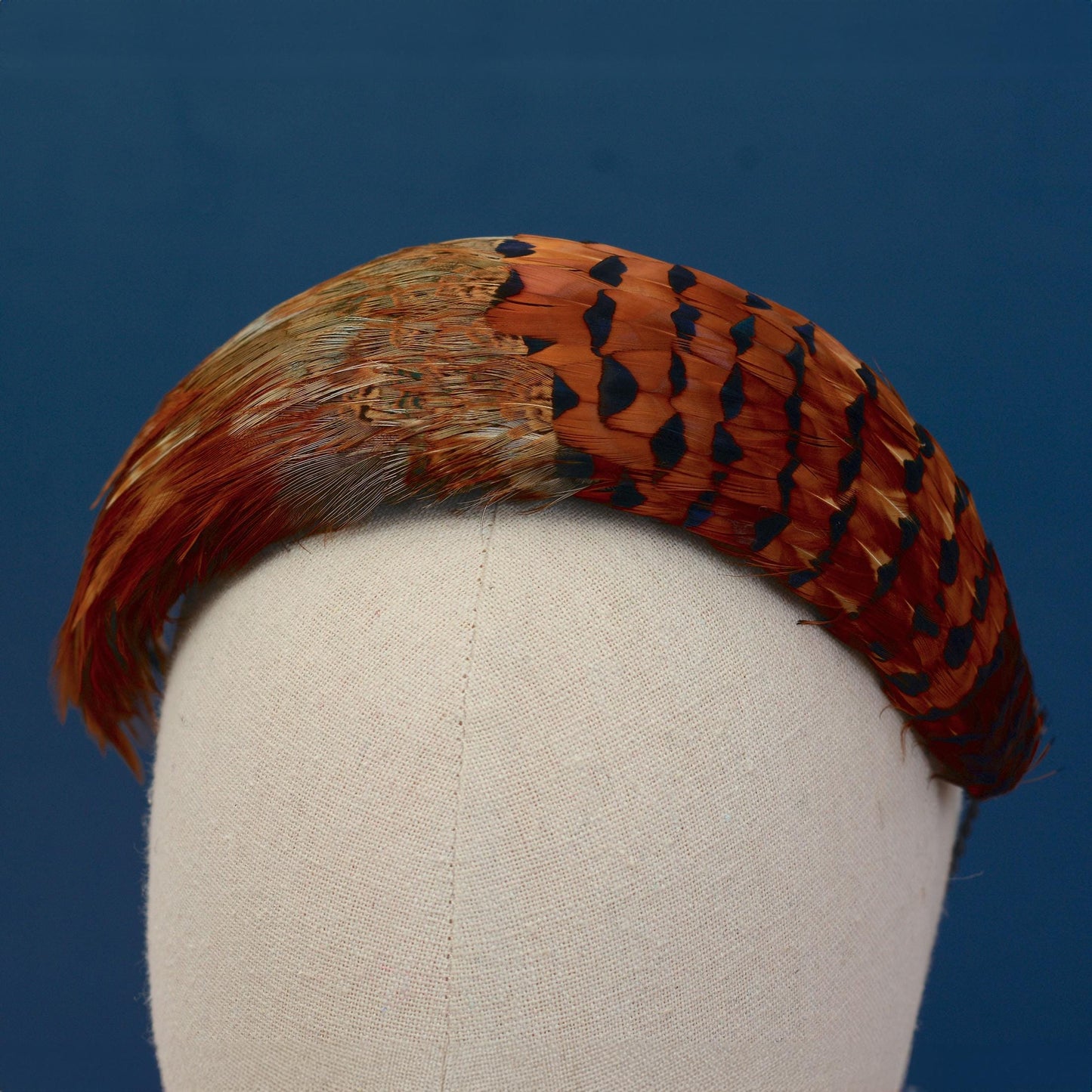 Copper Pheasant Feather Bandeau Headband Fascinator | Pheasant Feather Hat | Wedding Fascinator