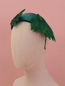 Bird Wing Green Halo Bandeau Fascinator Headband