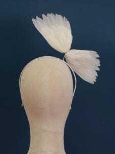White Floating Bird Wings Headpiece Fascinator