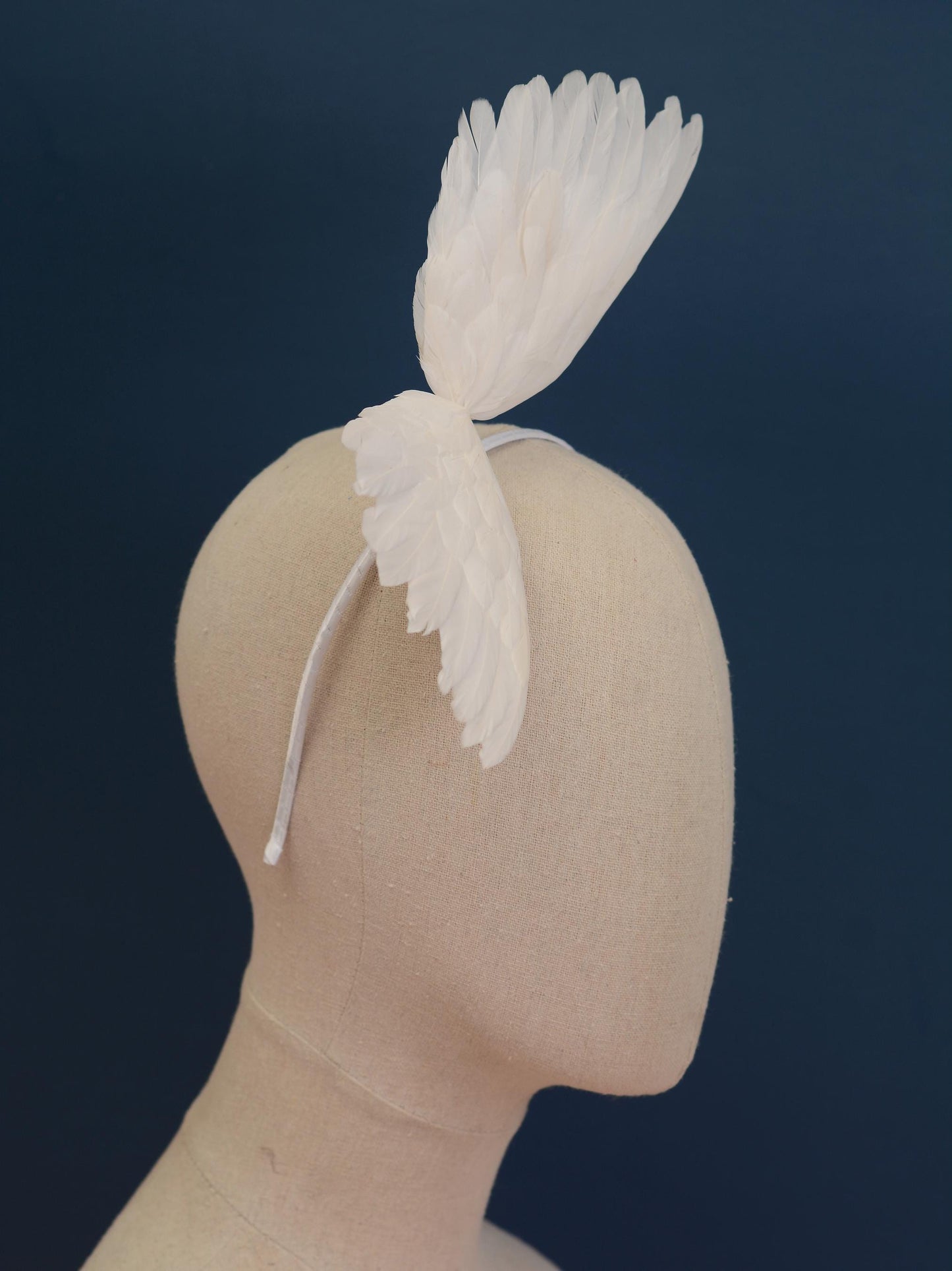 White Floating Bird Wings Headpiece Fascinator